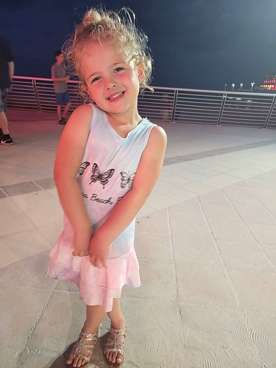 Audriella joined the competition — help win amazing prizes! baby_toddler_clothing, clothing, fashion, flash_photography, footwear, hair, hairstyle, happy, human_body, human_leg, joint, joy, leg, leisure, person, pink, sandal, shoe, skin, sleeve