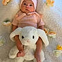 Vaiolet is registered to the contest to win money with this photo: baby, infant, bunny_costume, pink_clothing, plush_toy, white_bunny, soft_blanket, flowers, pastel_colors, cute, lying_down, indoors, child, adorable, baby_feet, stuffed_animal, toddler, portrait, soft_texture, cozy