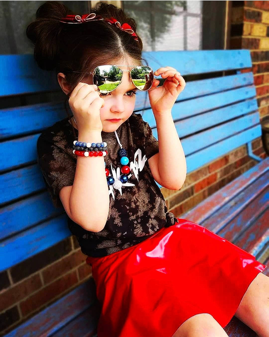 Joslyn joined the competition — help win amazing prizes! beauty, black_hair, cool, dress, eyewear, fashion, fashion_accessory, fashion_design, glasses, lip, person, photo_shoot, photography, plant, red, shoulder, street_fashion, style, sunglasses, vision_care