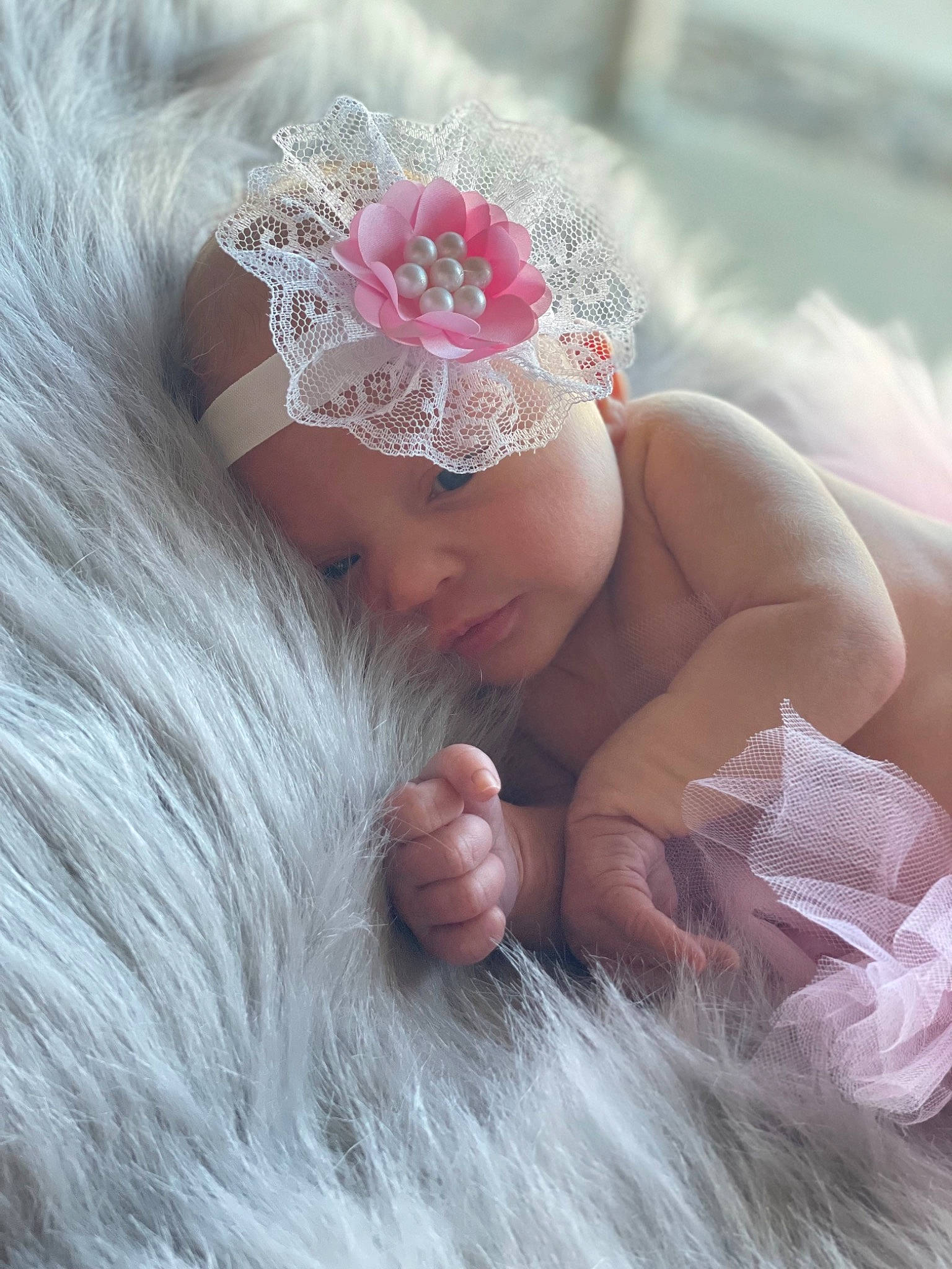 Lucy joined the competition — help win amazing prizes! baby_toddler_clothing, body_jewelry, bridal_accessory, crown, embellishment, eyebrow, eyelash, finger, hair_accessory, happy, head, headband, headgear, headpiece, headwear, jewellery, nail, person, petal, pink