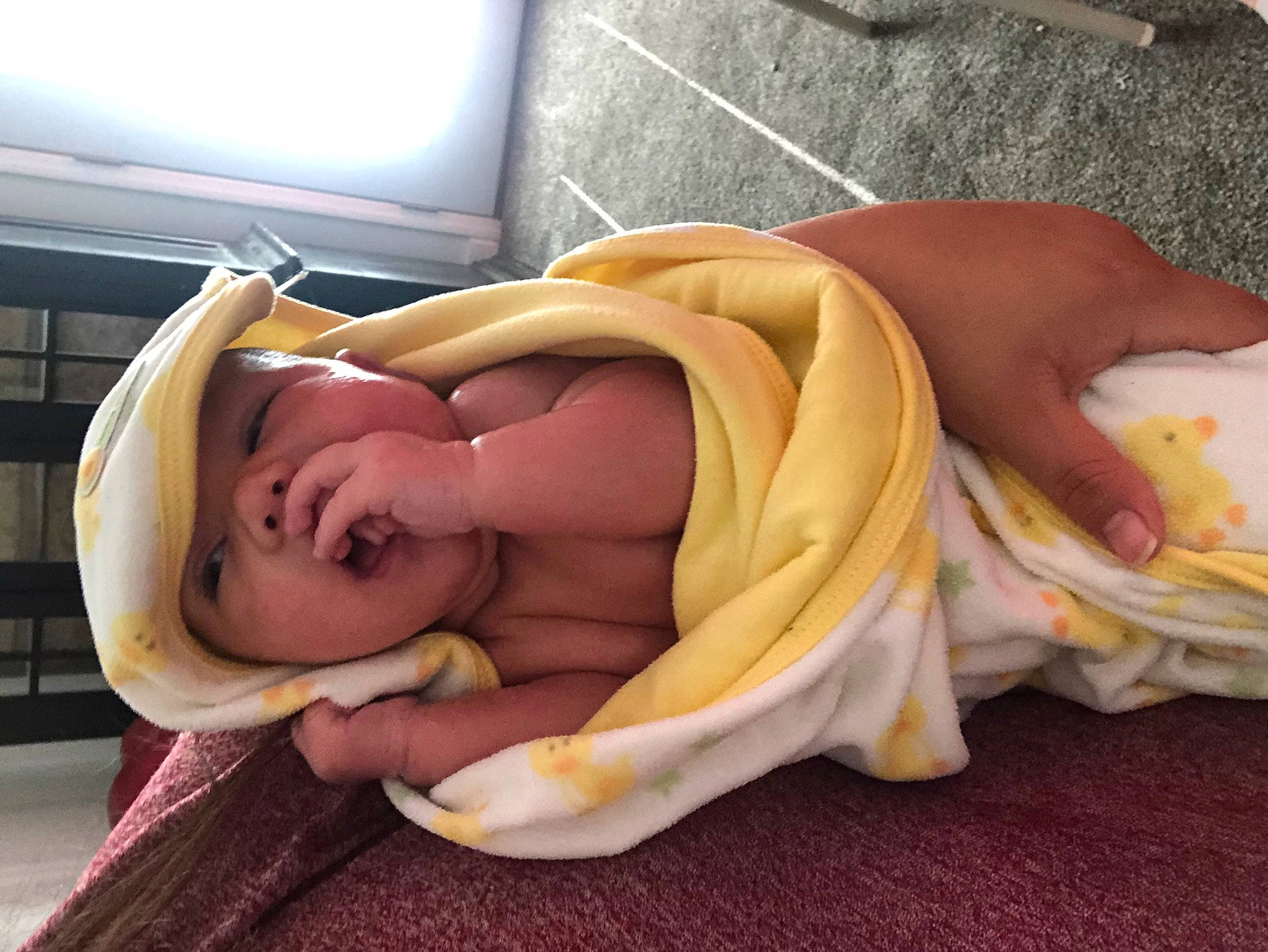 Danielle is registered to the contest to win money with this photo: abdomen, baby, baby_products, chest, child, comfort, finger, foot, hand, happy, headwear, human_body, human_leg, knee, leisure, linens, nail, person, thigh, thumb