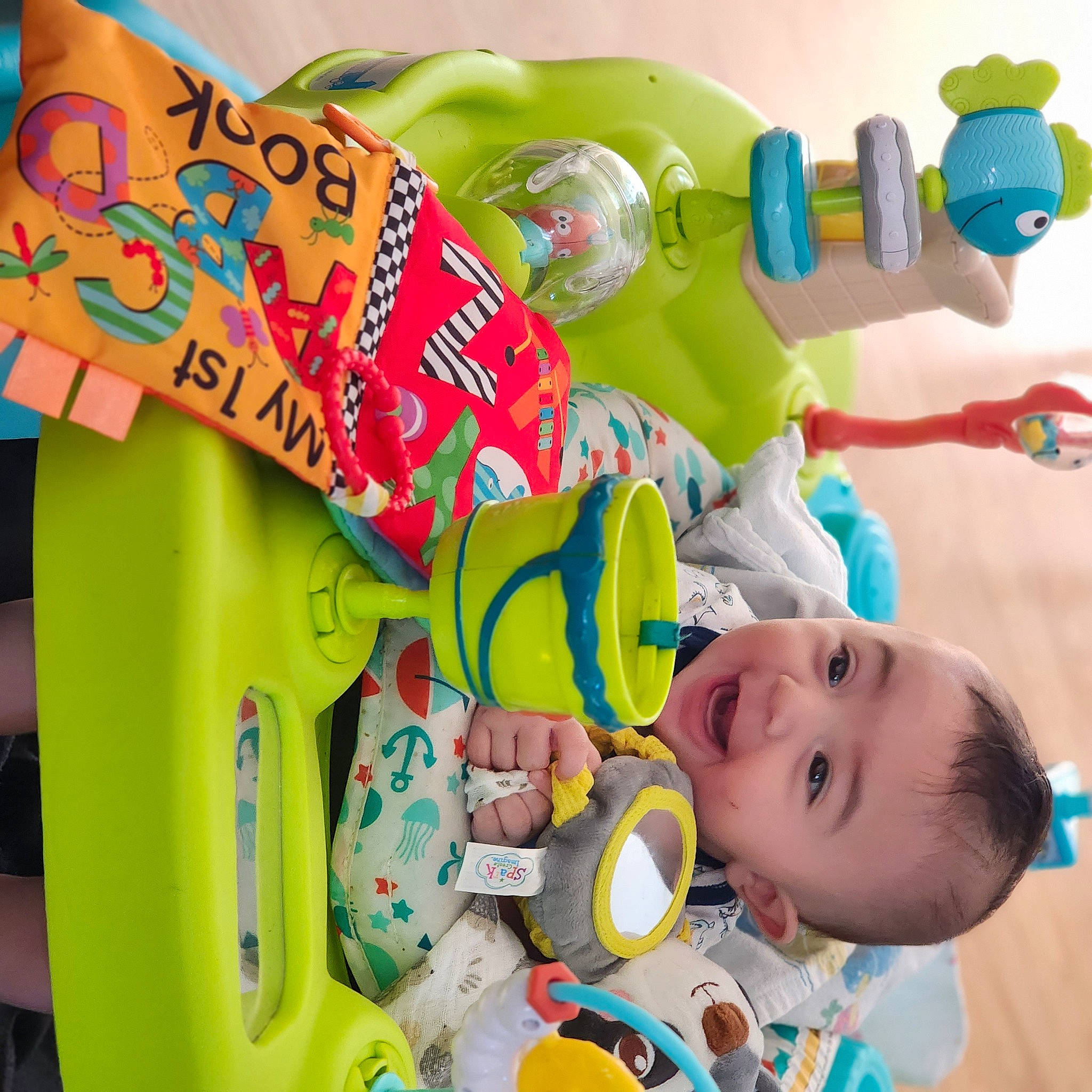 Matteo is registered to the contest to win money with this photo: baby, baby_playing_with_toys, baby_products, baby_toddler_clothing, baby_toys, child, fun, happy, leisure, party_supply, person, plastic, play, product, room, smile, snapshot, toddler, toy, vacation