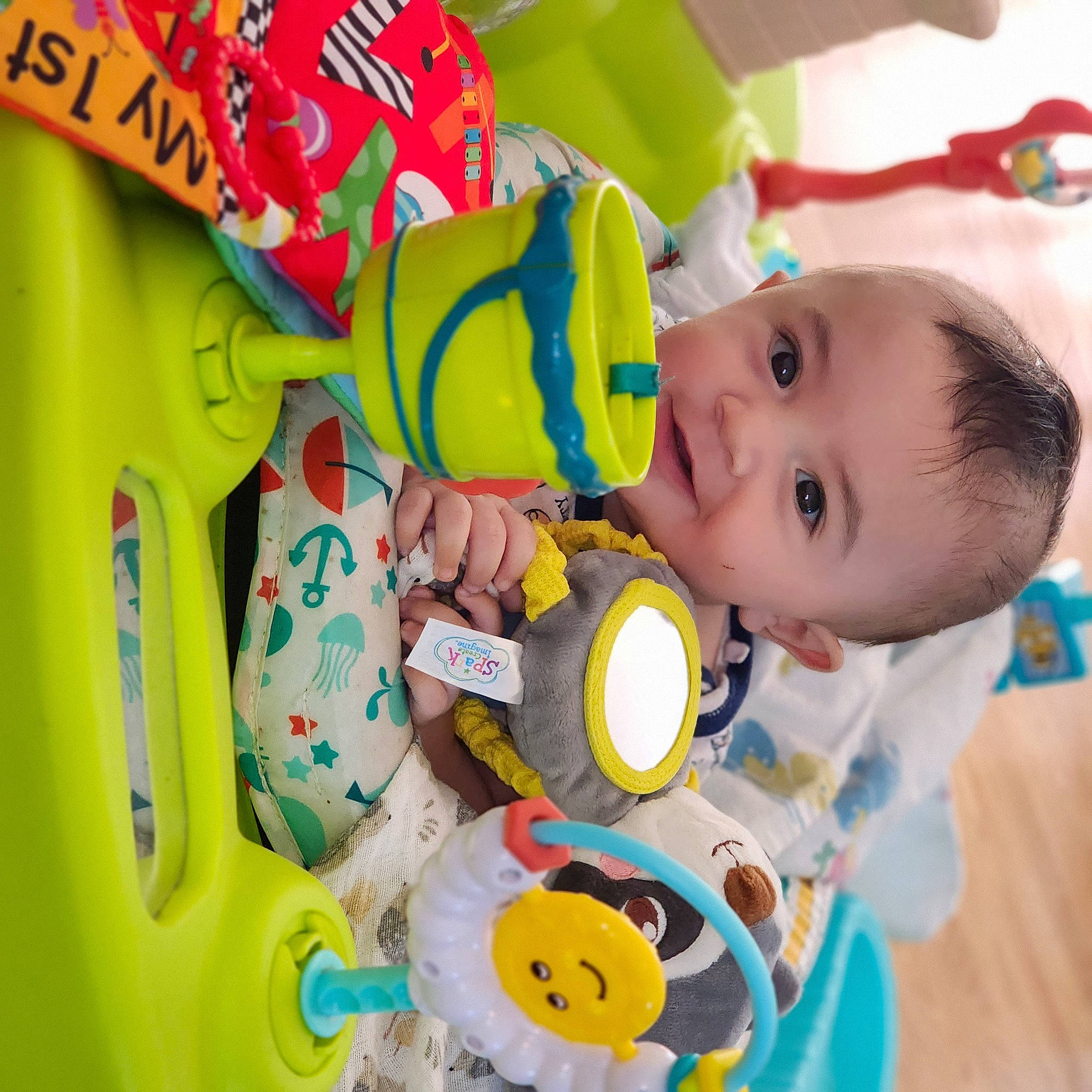 Matteo joined the competition — help win amazing prizes! baby, baby_playing_with_toys, baby_products, baby_toddler_clothing, baby_toys, cheek, child, fun, happy, person, plastic, play, room, smile, toddler, toy
