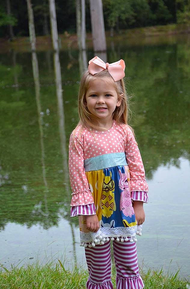 Ana-marie joined the competition — help win amazing prizes! baby_toddler_clothing, bank, child, child_model, clothing, dress, grass, happy, joy, leggings, pattern, person, photography, pink, play, pond, recreation, skin, smile, spring