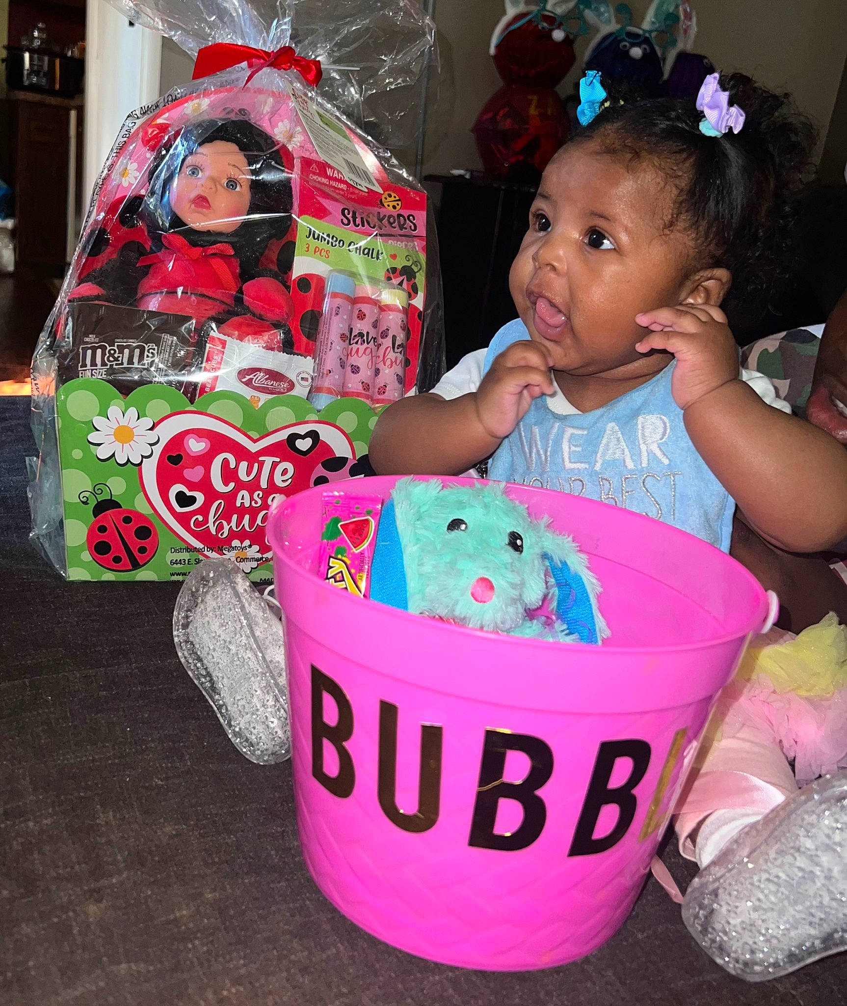 Sa Niyah is registered to the contest to win money with this photo: baby, baby_toddler_clothing, bag, bucket, child, cup, event, fashion_accessory, font, fun, happy, magenta, person, pink, play, sweetness, toddler