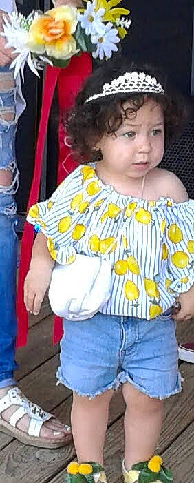 Kailani joined the competition — help win amazing prizes! baby_toddler_clothing, cheek, chin, cool, denim, eye, face, fun, hair, happy, head, headwear, jeans, lip, neck, nose, person, skin, sleeve, standing