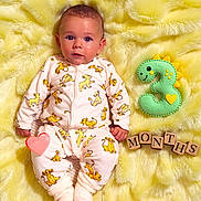 Anton participe au concours pour gagner de l'argent avec cette photo : baby, infant, yellow_blanket, plush_toy, number_three, wooden_blocks, onesie, lion_king, cute, smiling, lying_down, soft_texture, celebration, child, portrait, indoors, baby_clothes, newborn, happy, face