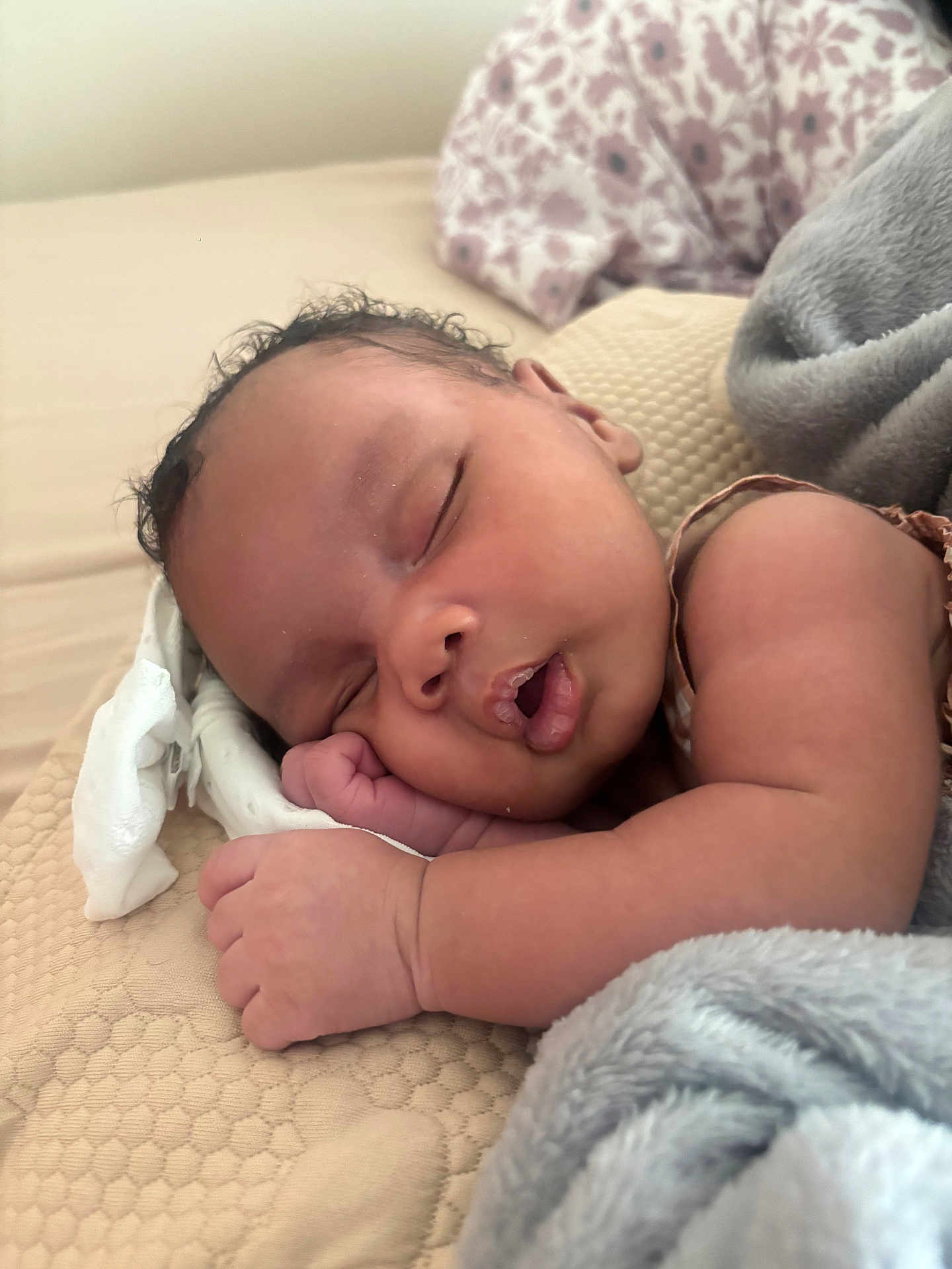 Kiyomi joined the competition — help win amazing prizes! baby, bed, blanket, child, closeup, comfort, cozy, cute, face, hand, infant, nap, newborn, peaceful, portrait, rest, skin, sleeping, soft, warm