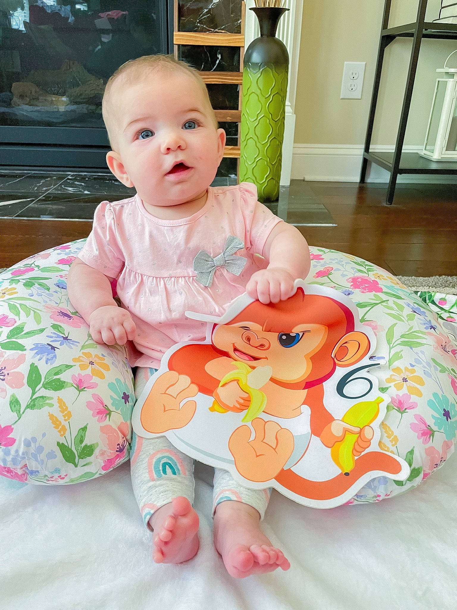 Kylie joined the competition — help win amazing prizes! baby, baby_toddler_clothing, cheek, child, comfort, dress, eye, face, floor, flooring, happy, head, leg, person, pink, product, skin, sleeve, t_shirt, textile