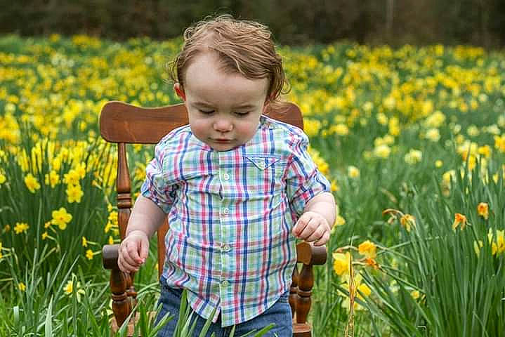 Kye joined the competition — help win amazing prizes! botany, child, flower, flowering_plant, grass, grass_family, grassland, happy, iris, meadow, people_in_nature, person, plant, prairie, smile, spring, toddler, wildflower, yellow