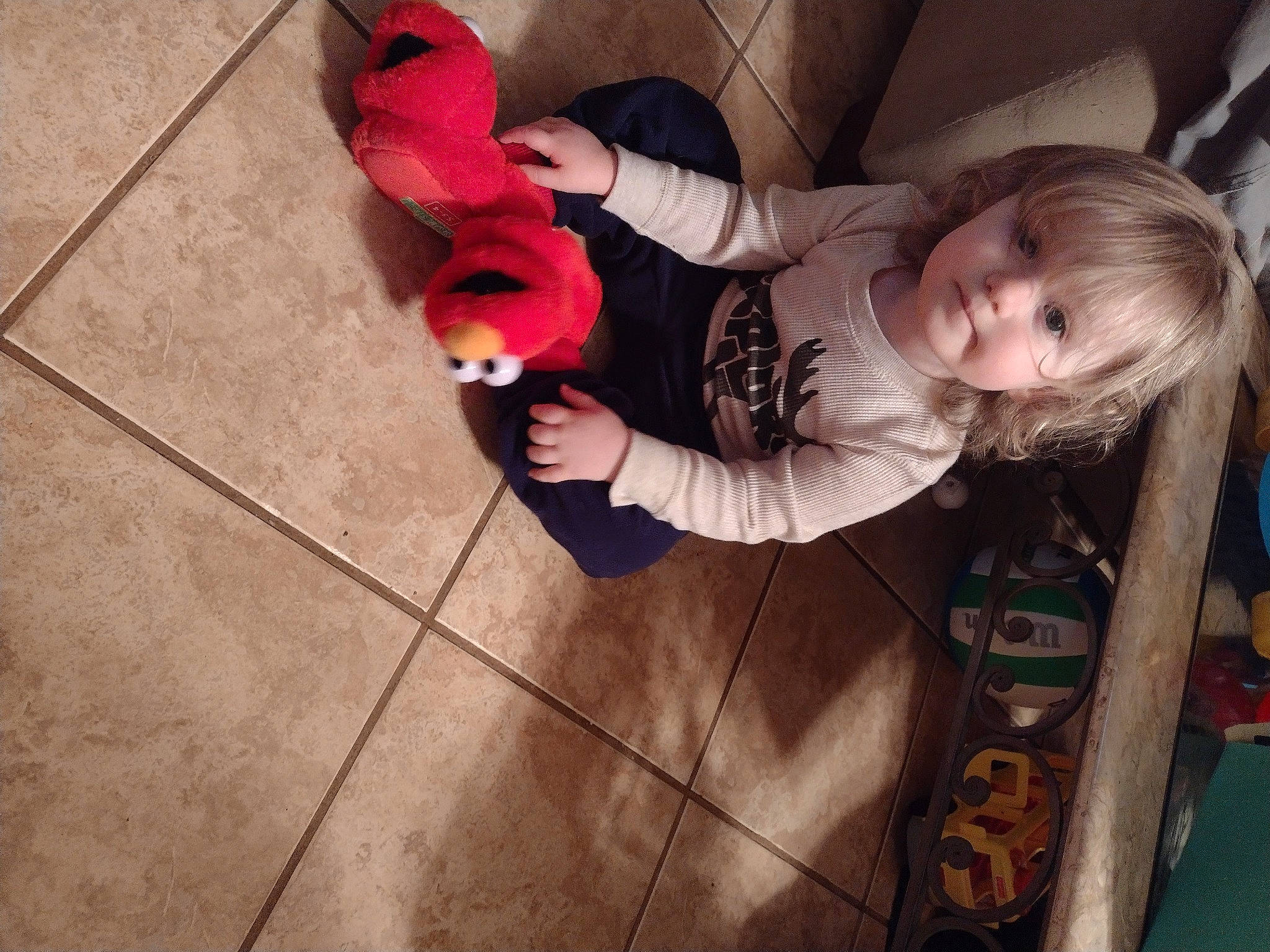 Aralynn Jean is registered to the contest to win money with this photo: arm, finger, flash_photography, floor, flooring, flower, foot, fun, fur, happy, hardwood, human_body, human_leg, long_hair, person, petal, plant, rose, thigh, toddler