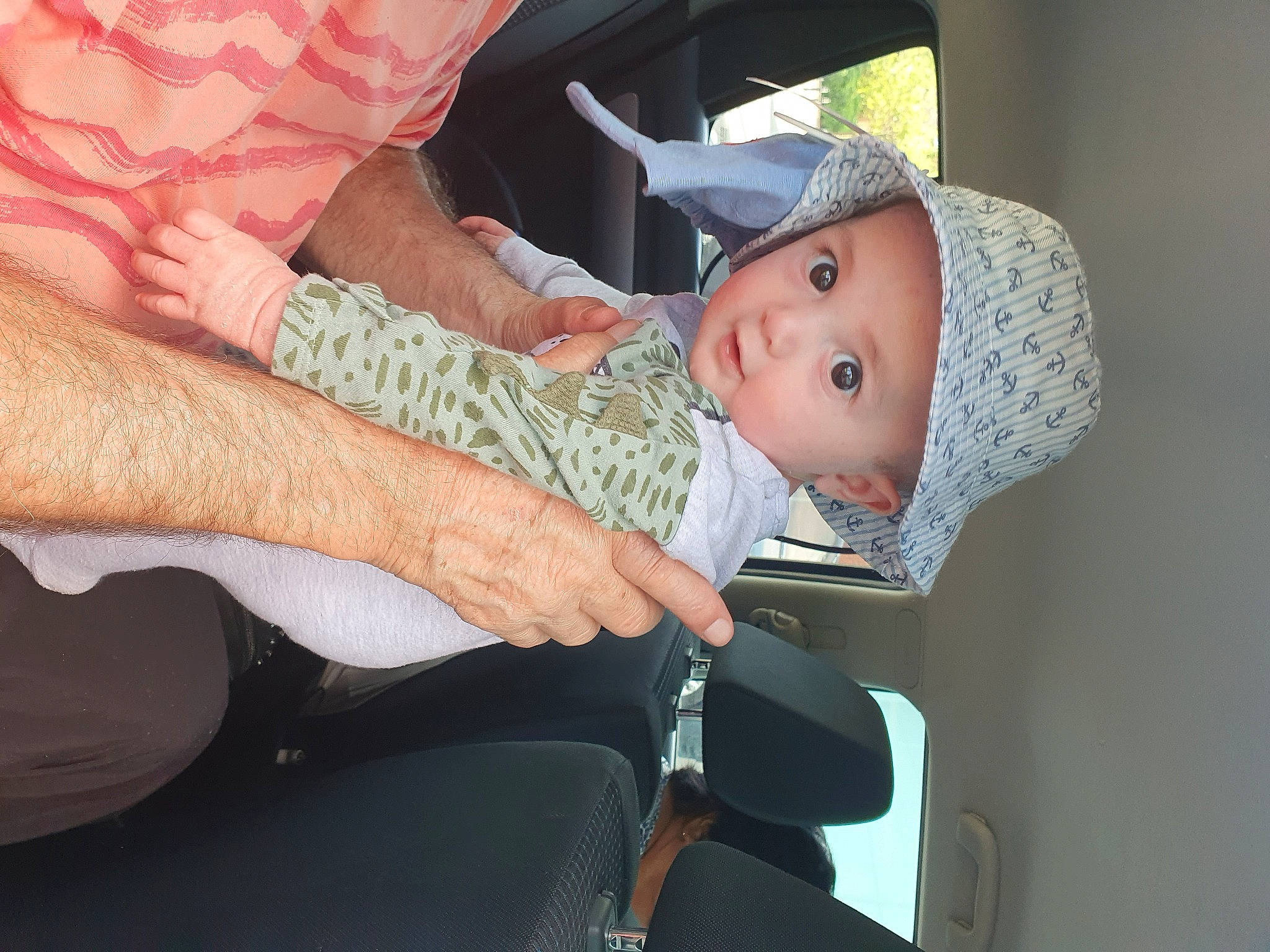 Alfredo joined the competition — help win amazing prizes! baby, baby_products, baby_toddler_clothing, cap, child, comfort, elbow, eye, finger, gesture, hat, headwear, human_body, human_leg, lap, nail, person, skin, smile, thumb