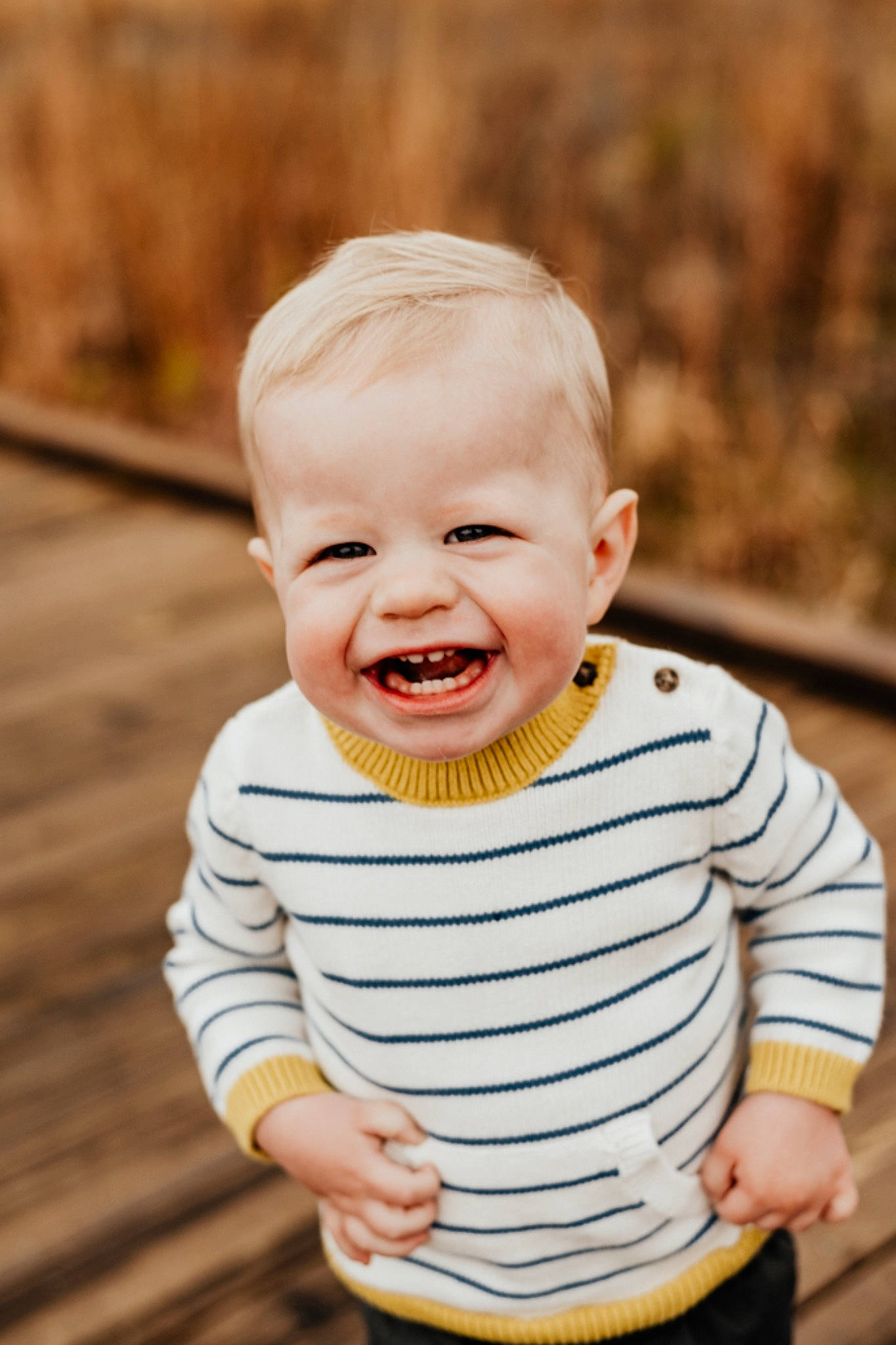 Graham joined the competition — help win amazing prizes! baby, baby_toddler_clothing, chin, dress, eye, face, flash_photography, happy, human_body, iris, nose, people_in_nature, person, plant, skin, sleeve, smile, standing, toddler, tree
