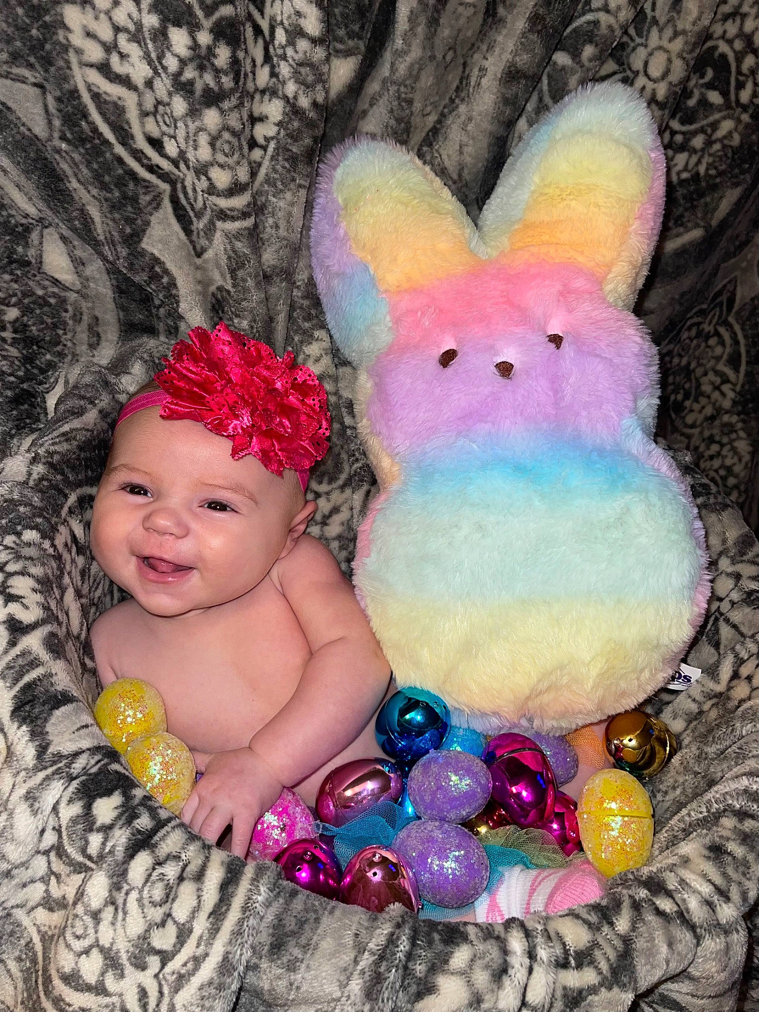 Charlotte joined the competition — help win amazing prizes! art, baby, baby_toddler_clothing, cap, costume_hat, fashion_accessory, font, fur, happy, headwear, jewellery, joy, magenta, person, pink, plush, product, smile, stuffed_toy, sweetness