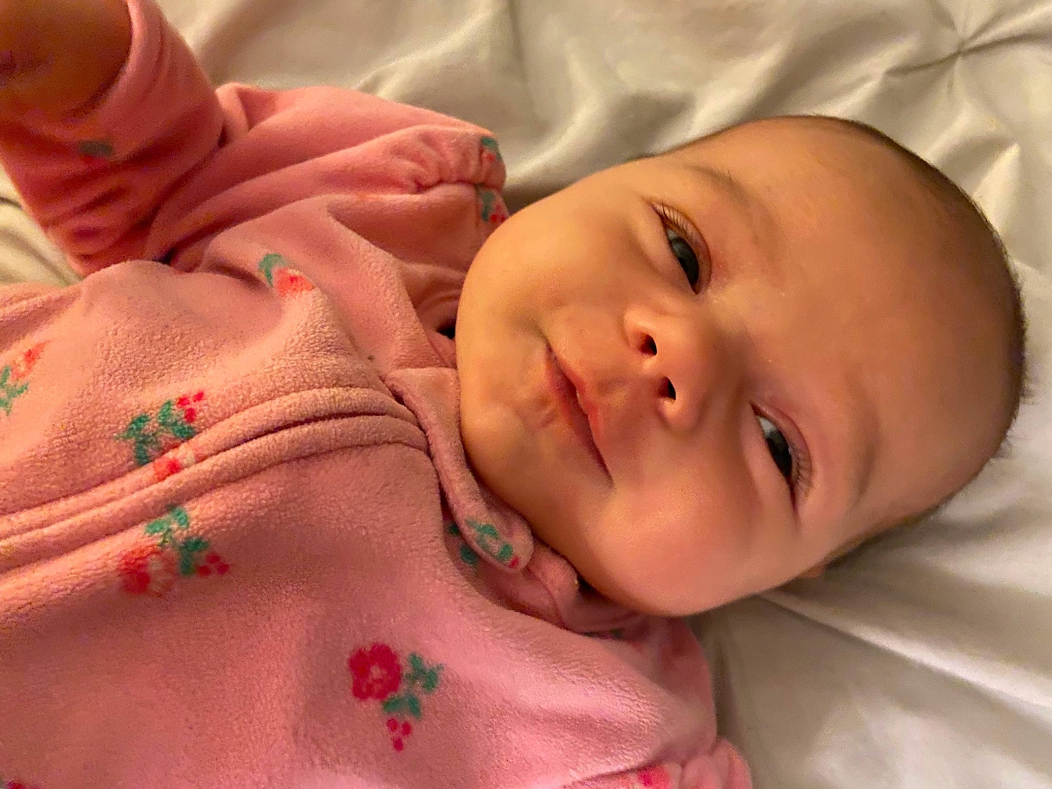 Charlotte joined the competition — help win amazing prizes! baby, baby_toddler_clothing, cheek, chin, comfort, eye, eyebrow, face, finger, hand, head, human_body, iris, lip, mouth, nose, person, pink, skin, smile