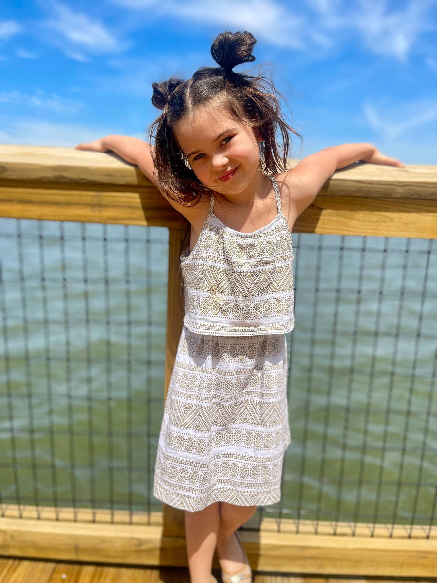 Emmaleigh is registered to the contest to win money with this photo: beauty, cloud, dress, fashion_design, fence, flash_photography, grass, happy, joy, leg, leisure, neck, people_in_nature, person, plant, shoulder, sky, street_fashion, thigh, travel