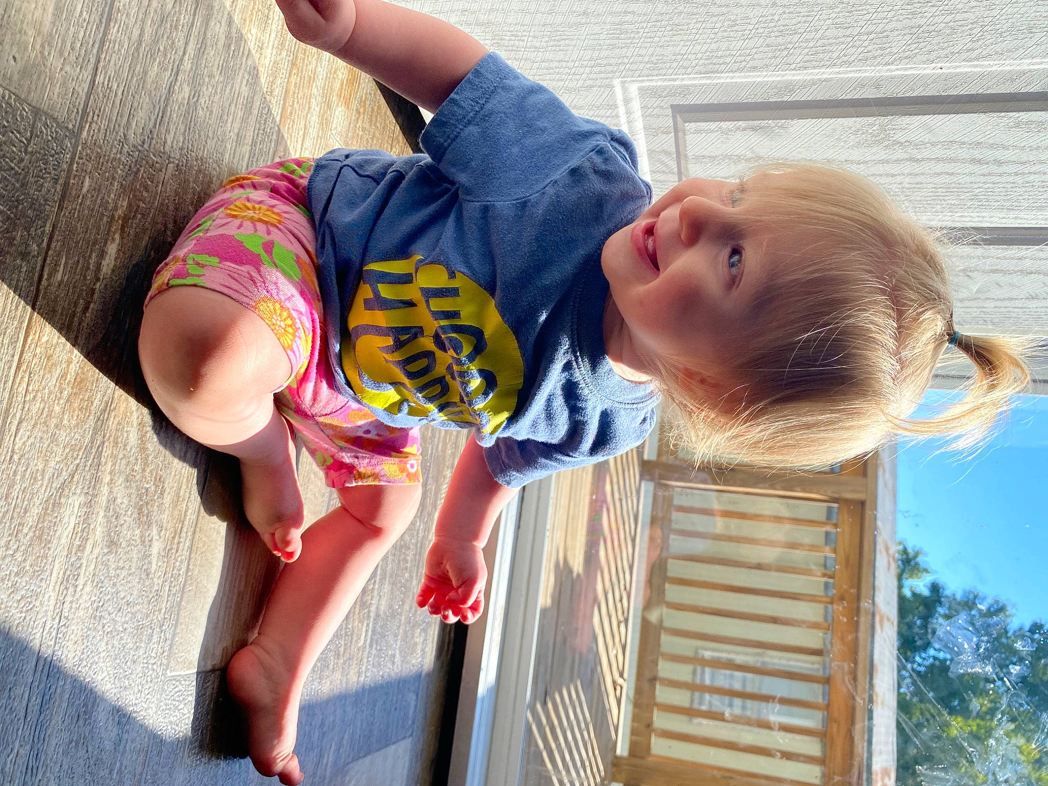 Cecelia is registered to the contest to win money with this photo: arm, baby, baby_toddler_clothing, child, foot, fun, grass, happy, human_leg, knee, leisure, person, plant, play, recreation, smile, sock, thigh, toddler, tree