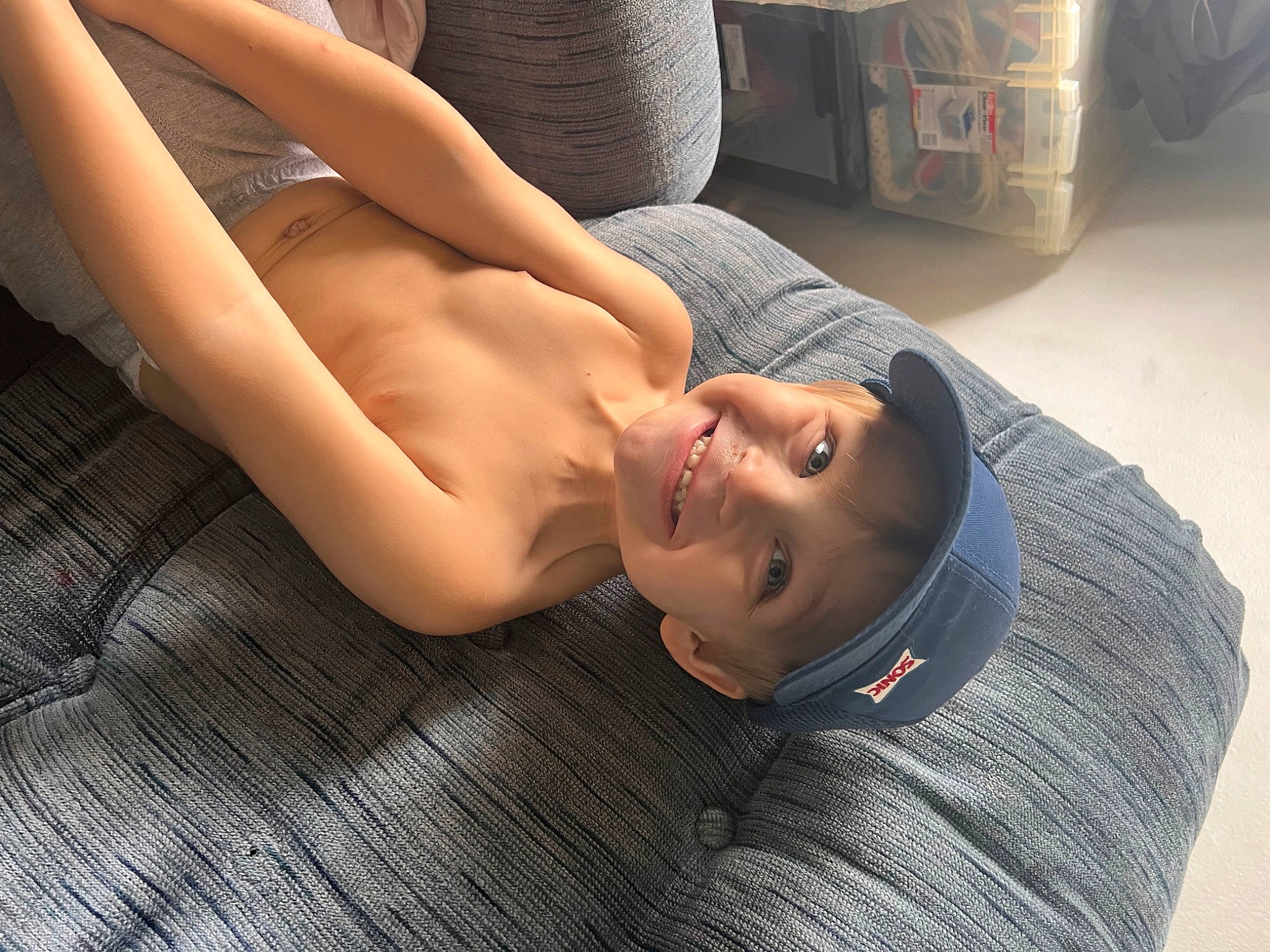 Jax joined the competition — help win amazing prizes! abdomen, chest, comfort, dress, elbow, eye, flash_photography, flooring, glasses, headwear, joint, joy, knee, leg, muscle, person, smile, stomach, sunglasses, thigh