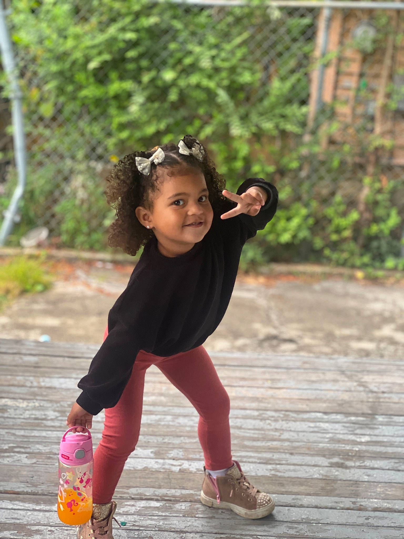 Maleah joined the competition — help win amazing prizes! child, forest, fun, grass, happy, joy, knee, leisure, magenta, people_in_nature, person, plant, play, portrait_photography, recreation, smile, sock, toddler, tree, vacation