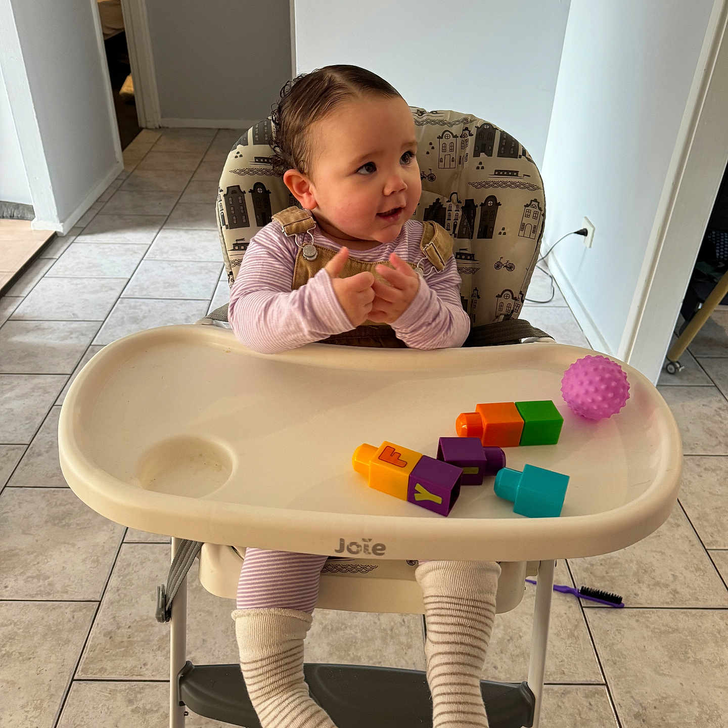 Lette joined the competition — help win amazing prizes! baby, basin, bodypart, chair, clothing, cutlery, eating, face, finger, food, furniture, hand, head, highchair, hosiery, person, sock, spoon, table, toy