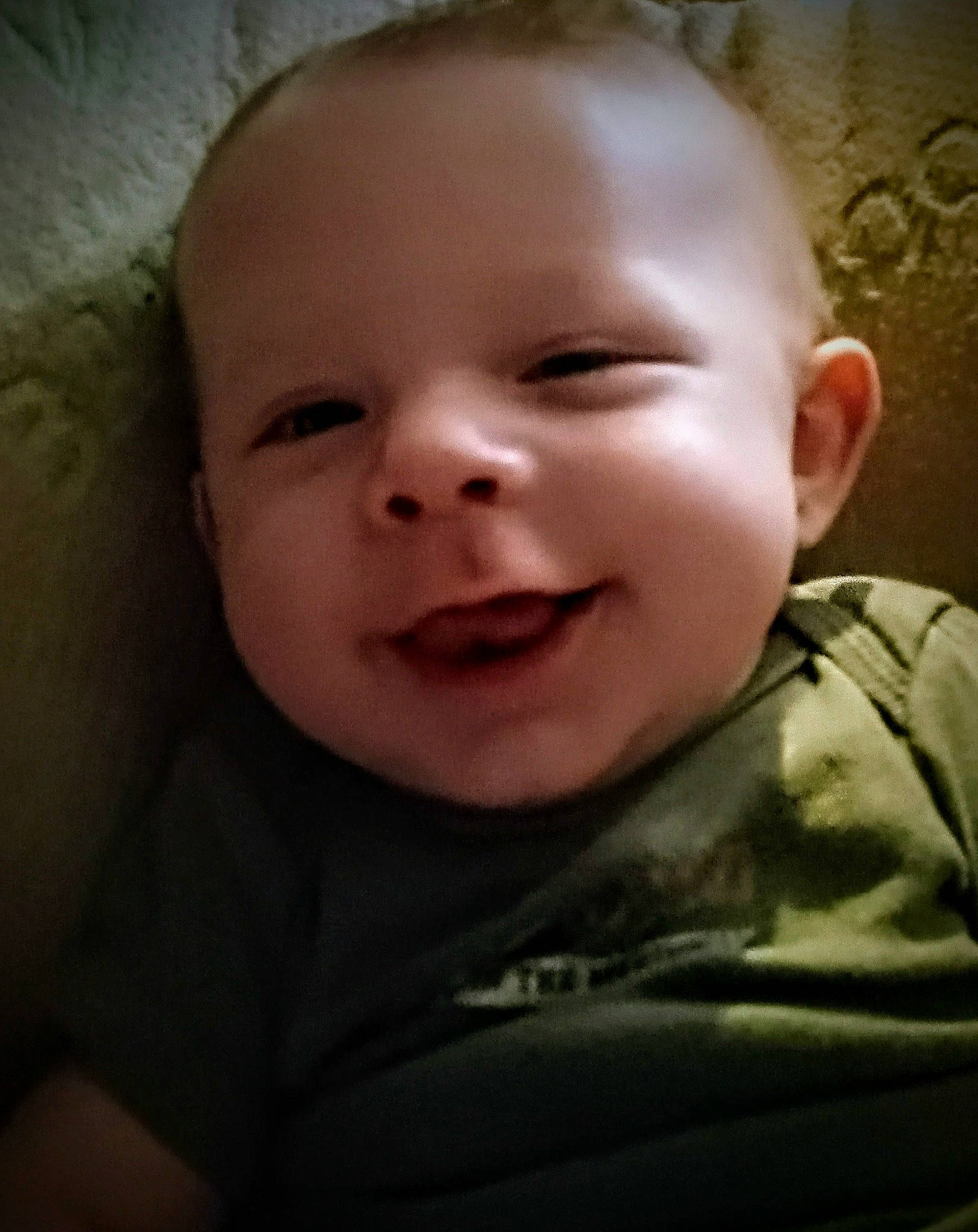 Jaxon is registered to the contest to win money with this photo: baby, cheek, comfort, ear, eyebrow, flash_photography, forehead, happy, iris, jaw, joy, lip, mammal, mouth, neck, nose, person, skin, sleeve, smile