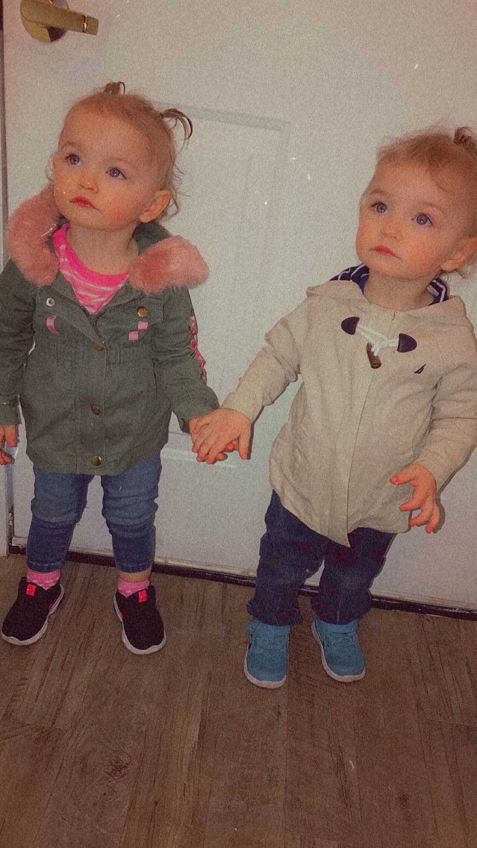 Arya And Sonja joined the competition — help win amazing prizes! baby_toddler_clothing, cheek, chin, clothing, eye, face, finger, forehead, gesture, hair, head, human_body, iris, joint, lip, nose, outerwear, person, shoulder, skin