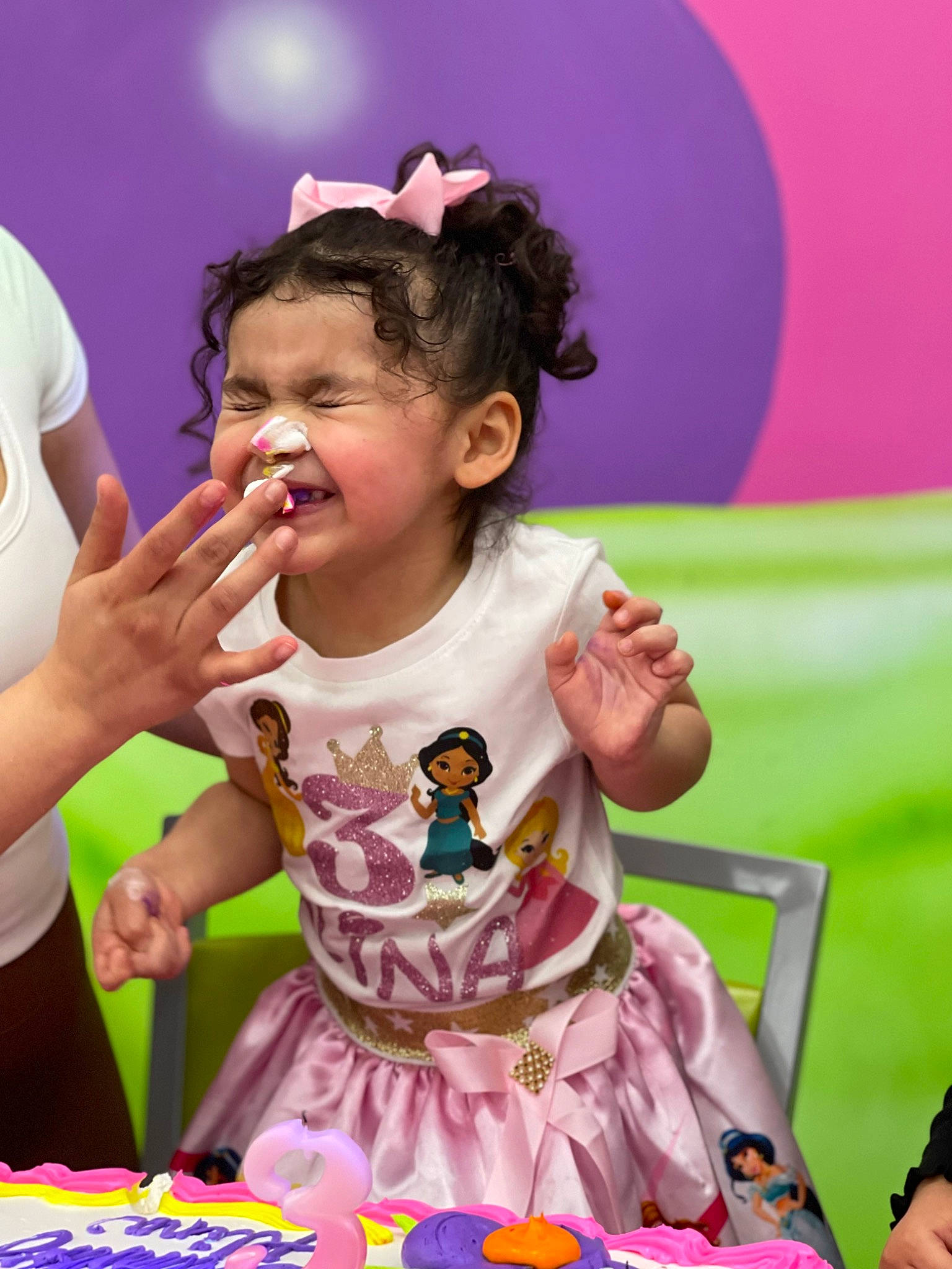 Alina joined the competition — help win amazing prizes! baby_toddler_clothing, birthday, birthday_party, cake_decorating, cake_decorating_supply, child, dress, entertainment, event, facial_expression, fun, gesture, happy, icing, leisure, person, pink, sharing, skin, sweetness