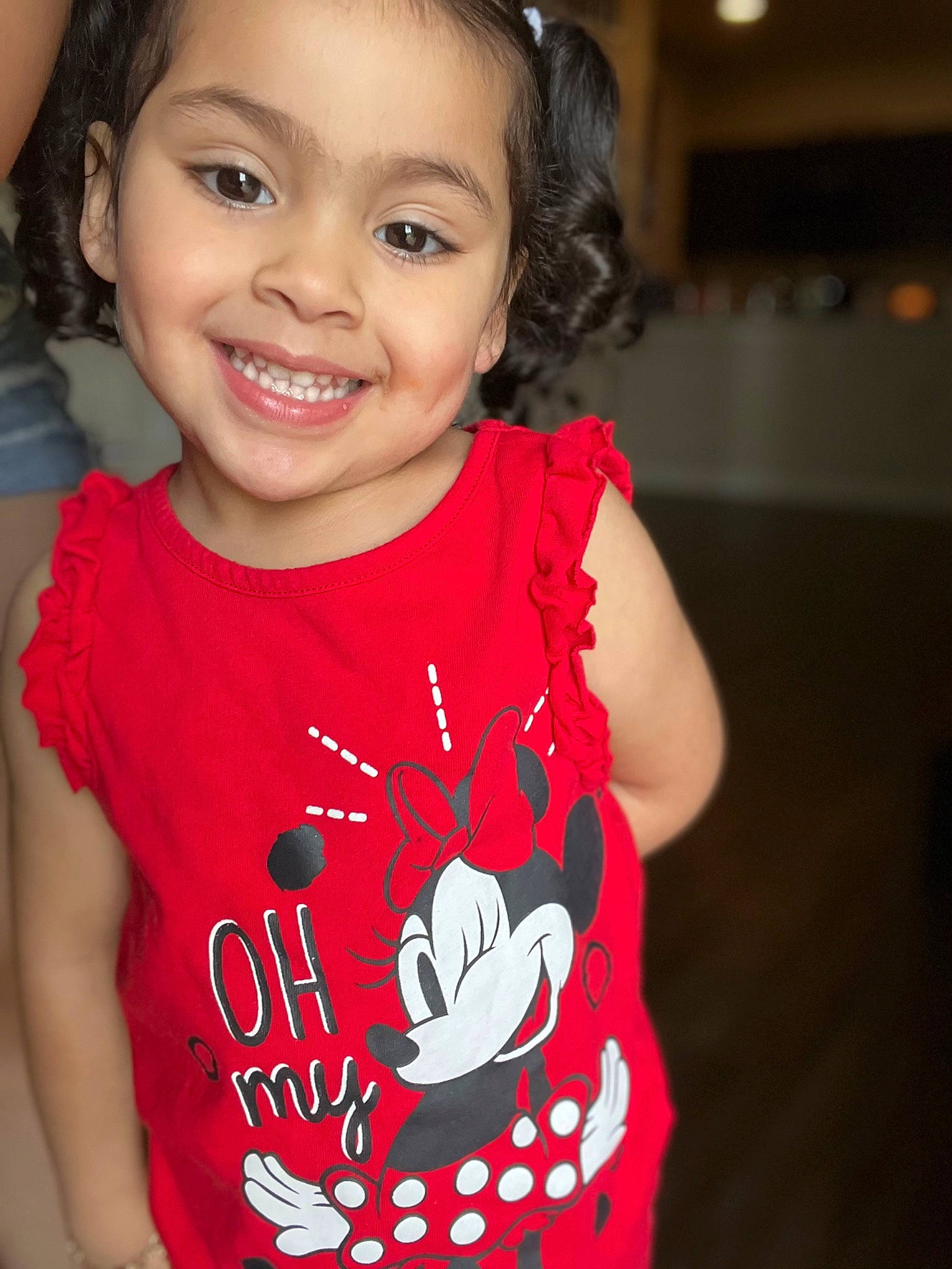 Alina is registered to the contest to win money with this photo: baby_toddler_clothing, cheek, chin, cool, eyelash, fashion, flash_photography, hairstyle, happy, human, iris, joy, lip, mammal, neck, person, shoulder, skin, sleeve, smile