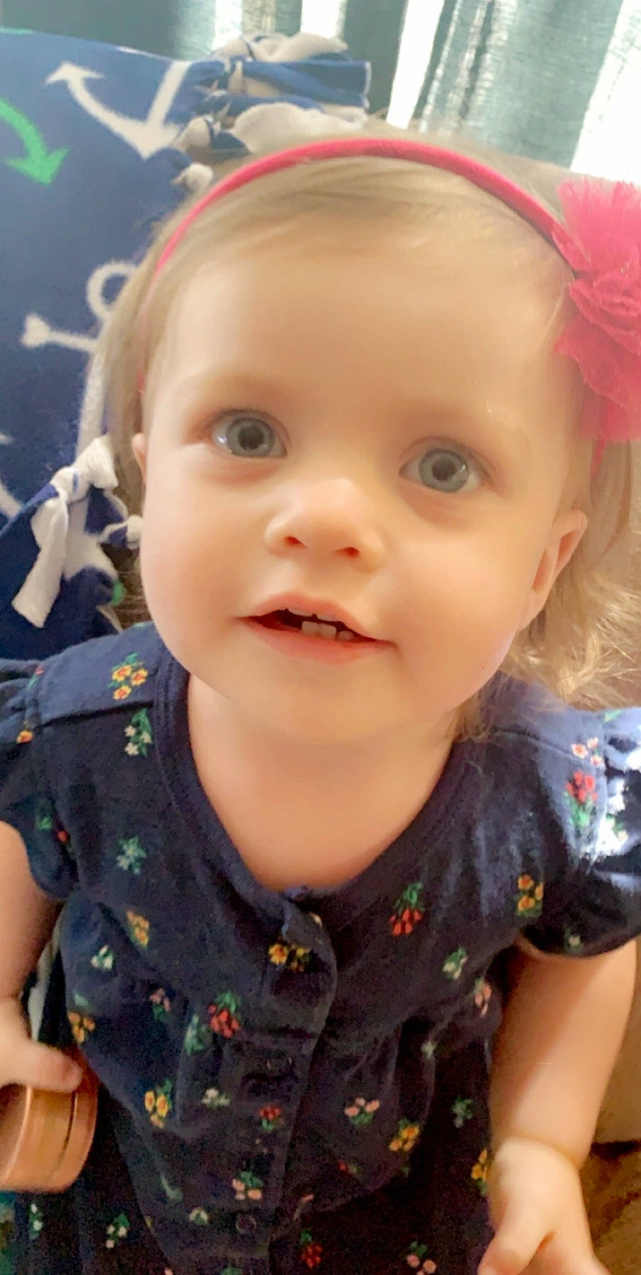 Teagan is registered to the contest to win money with this photo: baby, beauty, cheek, child, child_model, chin, ear, eye, face, forehead, hair_accessory, head, headband, headgear, lip, mouth, nose, person, skin, smile