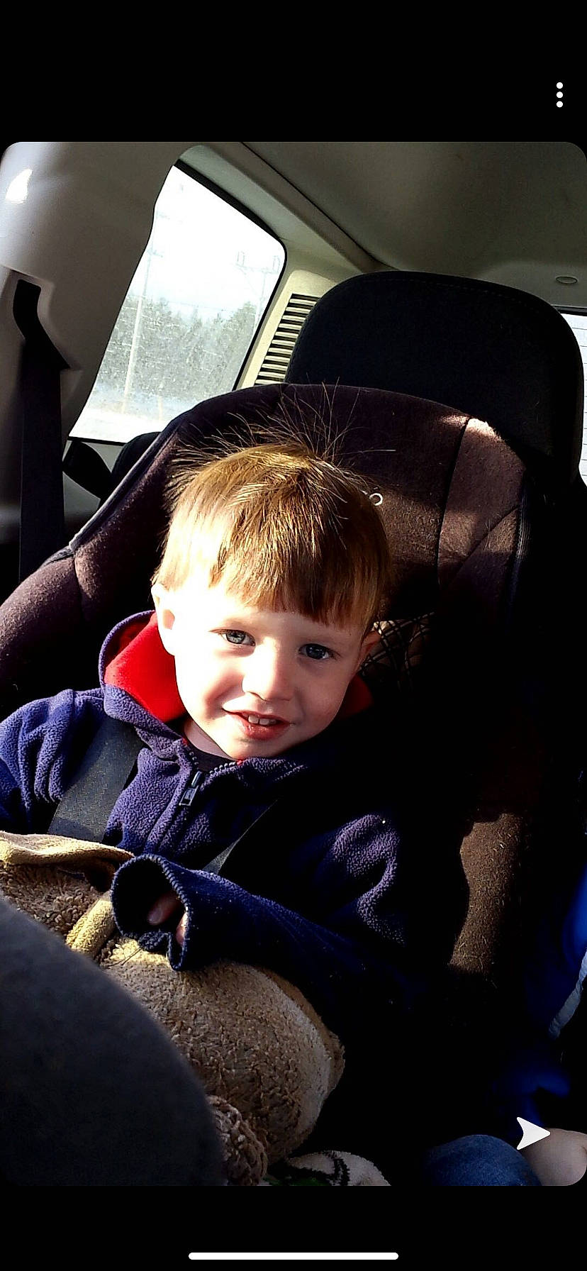 Larry joined the competition — help win amazing prizes! auto_part, baby_in_car_seat, car, car_seat, child, driving, family_car, fun, joy, luxury_vehicle, person, photography, seat_belt, sitting, steering_wheel, toddler, vacation, vehicle