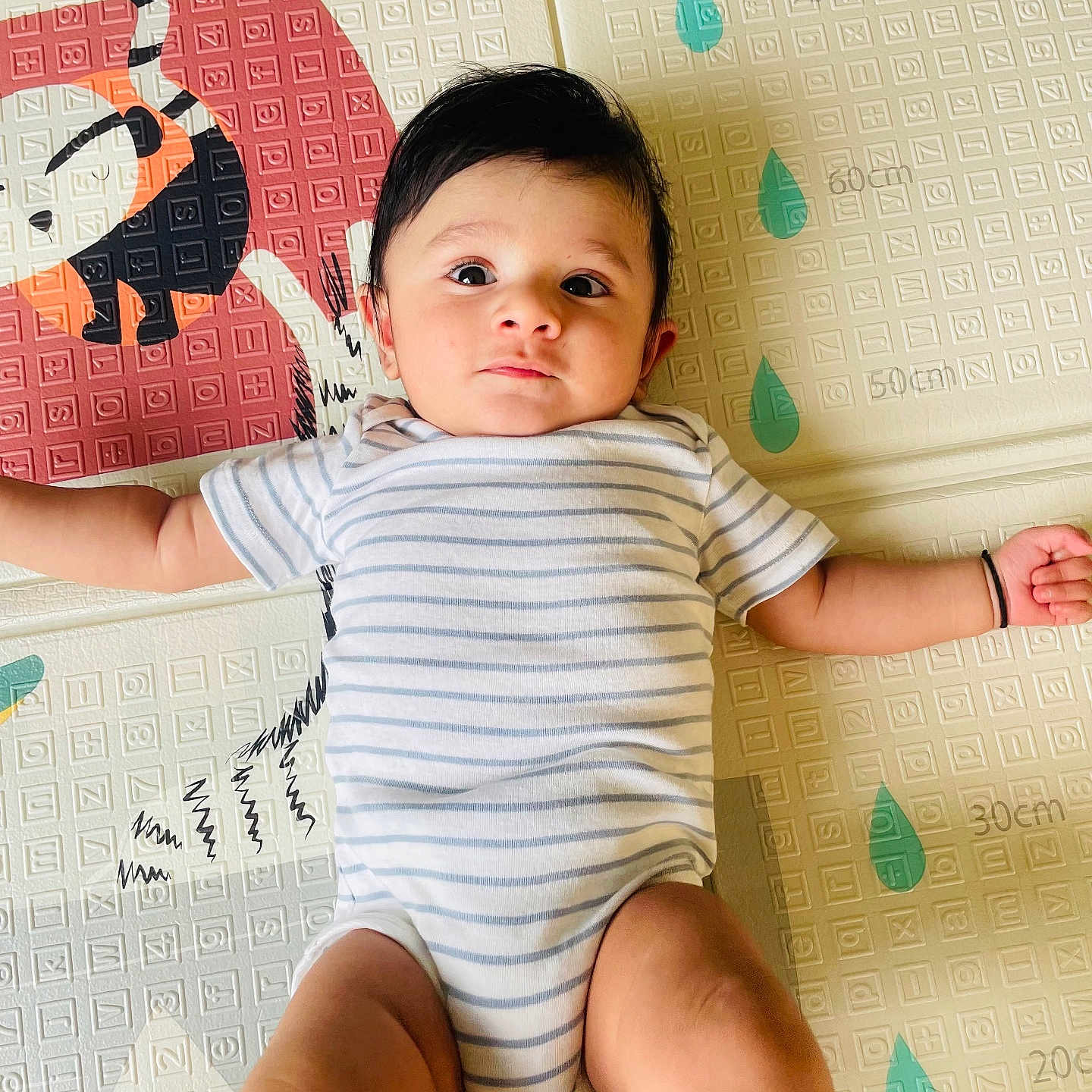 Vyom is registered to the contest to win money with this photo: baby, blackhair, bodypart, clothing, cushion, face, finger, furniture, hair, hand, head, homedecor, indoors, newborn, person, photography, portrait, sitting, sleeve, t_shirt