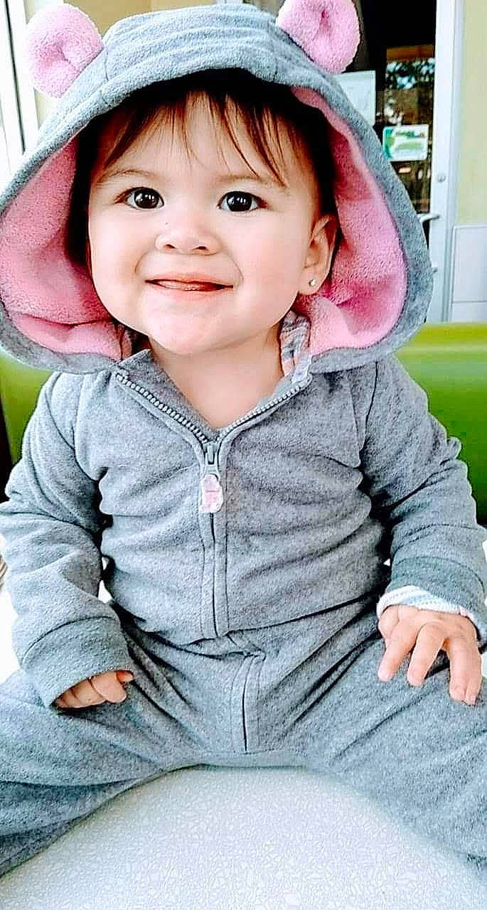 Sophie joined the competition — help win amazing prizes! baby, beauty, cheek, child, child_model, cool, ear, eye, facial_expression, headwear, hood, hoodie, joy, lip, nose, outerwear, person, pink, skin, sleeve