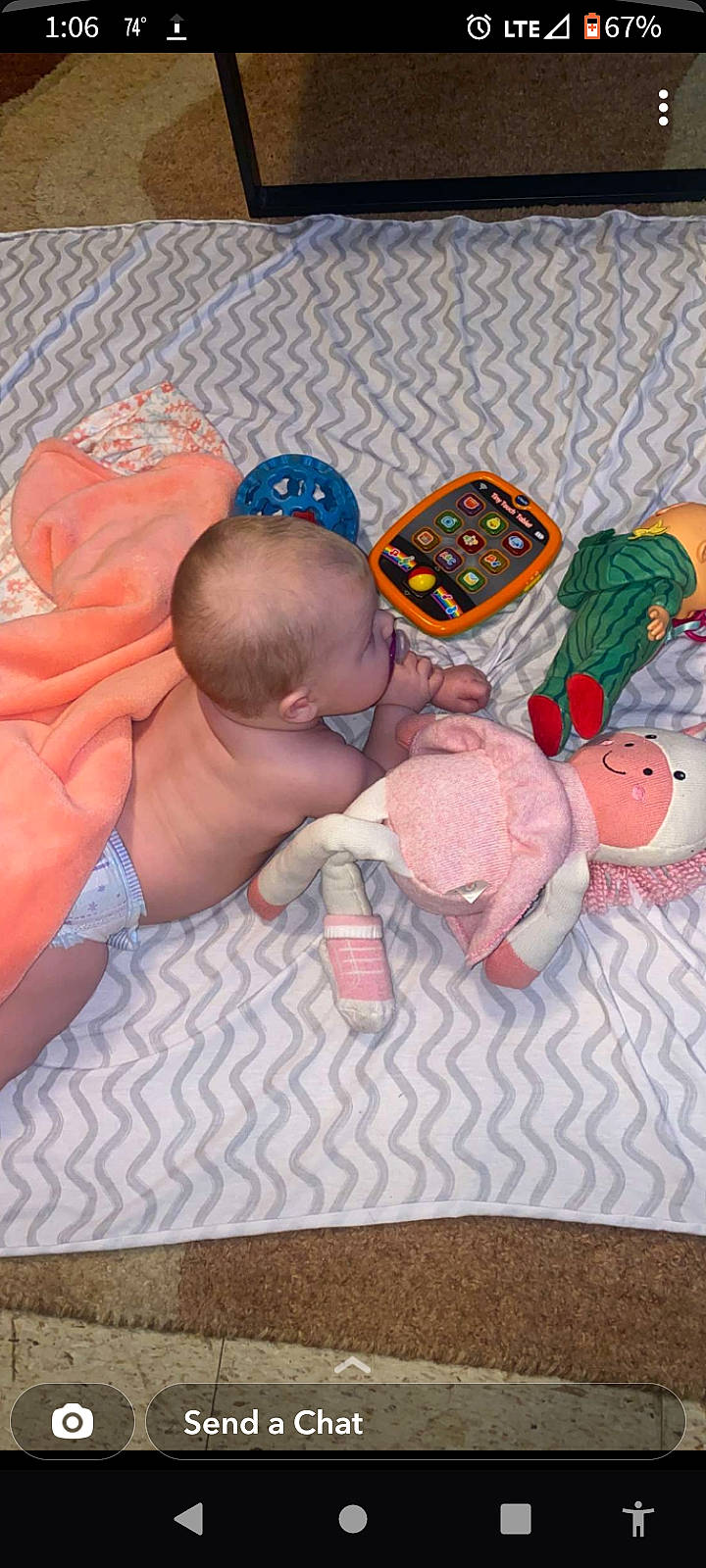 Nattalie Sueann Wisnasky is registered to the contest to win money with this photo: abdomen, art, baby, baby_products, baby_sleeping, bedtime, cheek, chest, child, comfort, finger, fun, linens, nap, pattern, person, room, skin, sleep, toddler