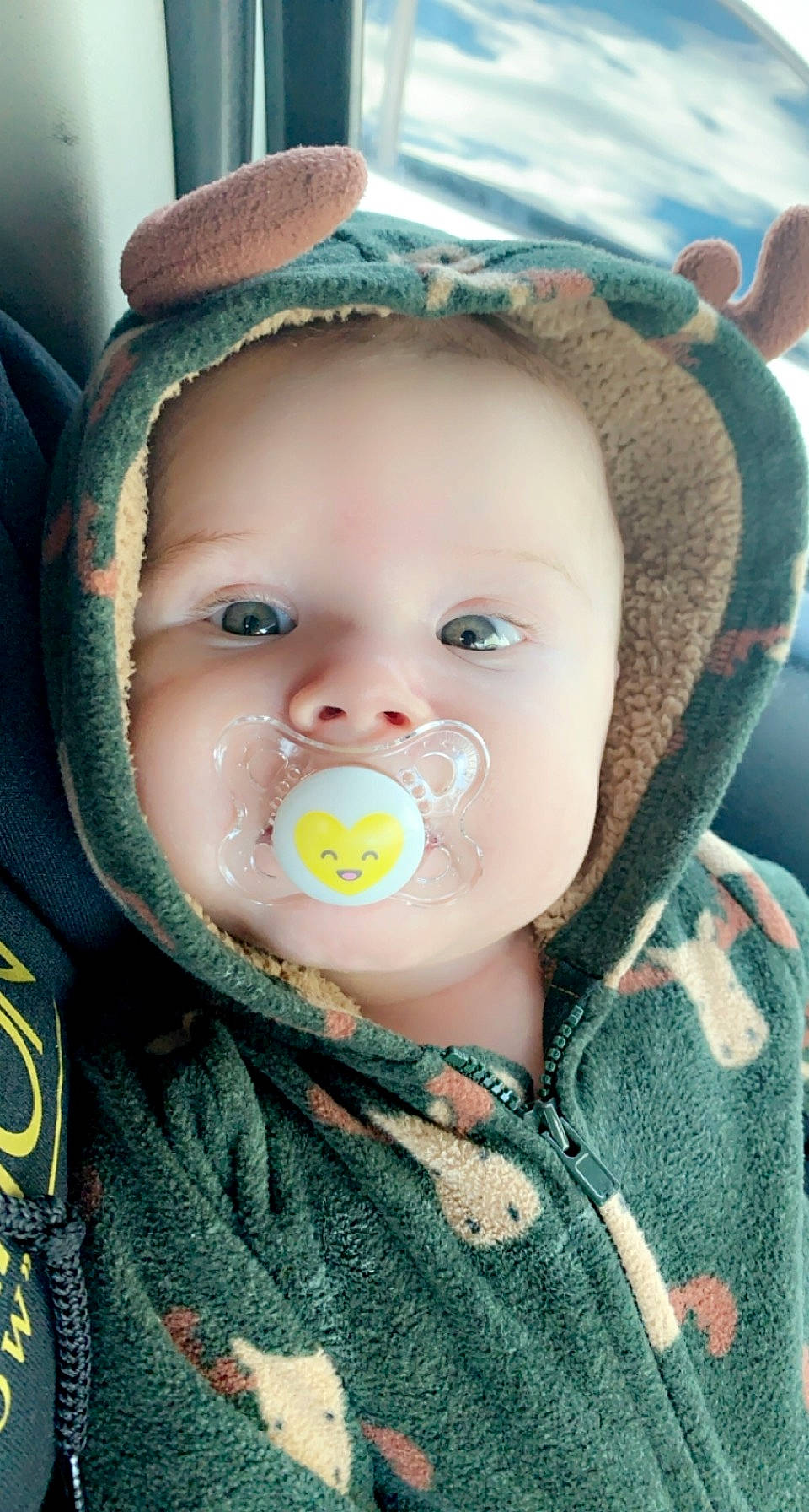 Jullian joined the competition — help win amazing prizes! baby, baby_products, baby_toddler_clothing, bonnet, cheek, child, costume_accessory, eye, eyelash, hood, hoodie, iris, knit_cap, organ, person, skin, toddler, wool