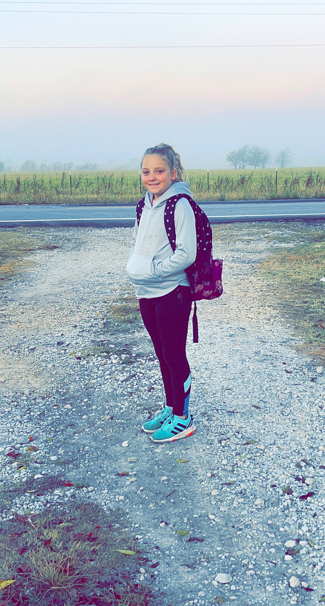 Layla joined the competition — help win amazing prizes! asphalt, bag, electric_blue, fun, grass, grassland, happy, horizon, joy, landscape, leisure, luggage_and_bags, magenta, natural_landscape, people_in_nature, person, recreation, sky, street_fashion, travel