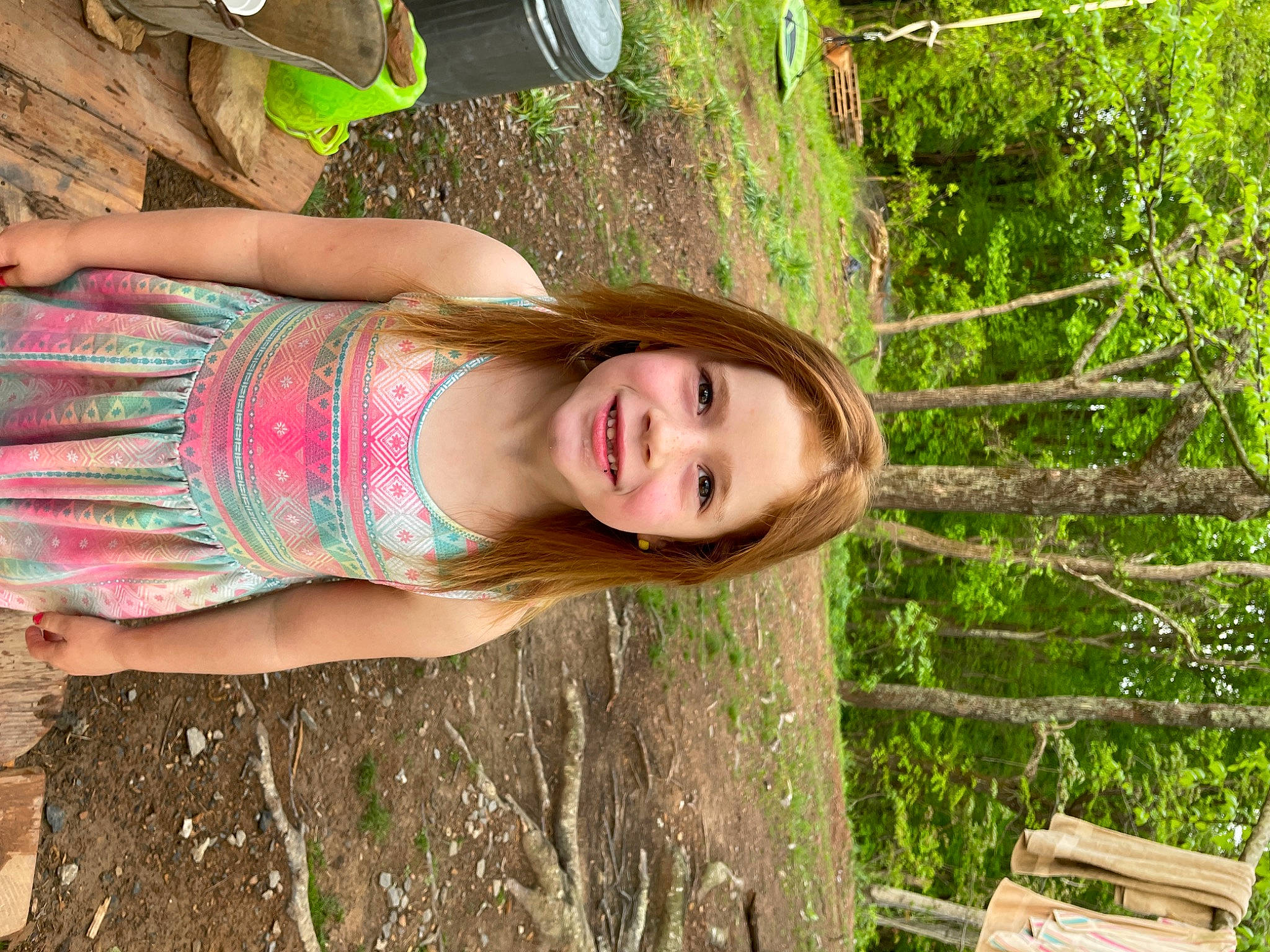 Lauryn joined the competition — help win amazing prizes! abdomen, blond, dress, fun, grass, grass_family, green, happy, human_leg, joy, leisure, long_hair, people_in_nature, person, plant, skin, smile, thigh, tree, trunk