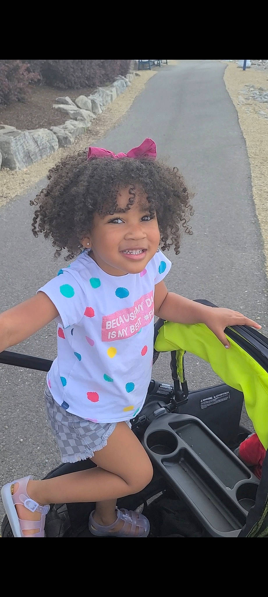 Arrow is registered to the contest to win money with this photo: child, fun, hairstyle, joy, person, play, product, smile, toddler, vacation