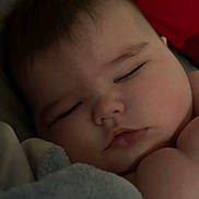 Bryer joined the competition — help win amazing prizes! baby, sleeping, blanket, close_up, face, peaceful, soft, infant, cozy, skin, eyelashes, cheeks, mouth, nose, hair, child, rest, indoors, head, blanket_texture