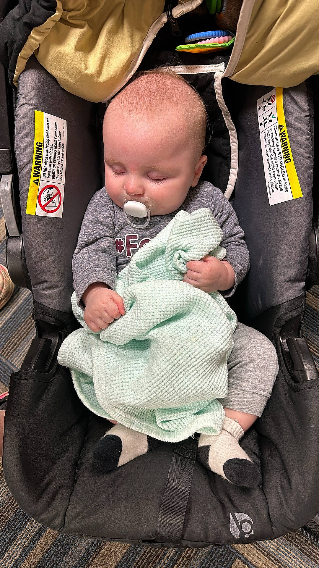 Waylon joined the competition — help win amazing prizes! auto_part, baby, baby_carriage, baby_in_car_seat, baby_products, baby_safety, baby_toddler_clothing, car_seat, child, comfort, hairstyle, lap, person, product, sitting, sleeve, toddler
