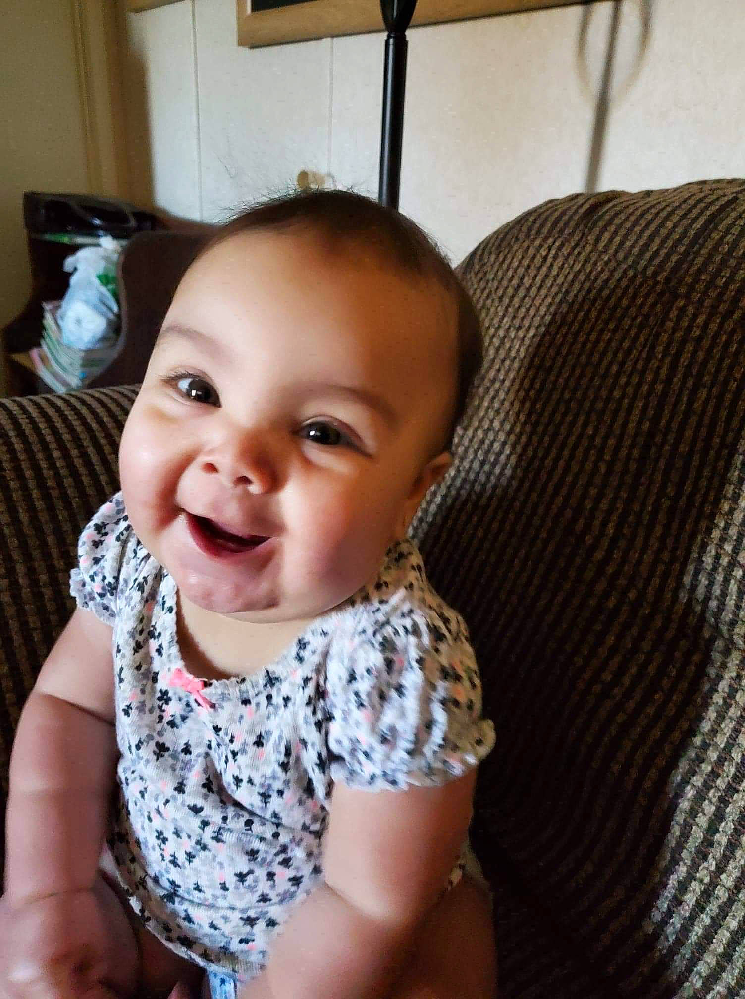 Annaliese joined the competition — help win amazing prizes! baby, cheek, child, chin, face, facial_expression, head, lip, nose, person, skin, smile, toddler