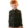 Oliver joined the competition — help win amazing prizes! child, boy, red_hair, plaid_shirt, beige_pants, standing, smile, casual, portrait, young, cute, happy, fashion, clothing, hands_in_pockets, studio, white_background, casual_pose, light, innocent