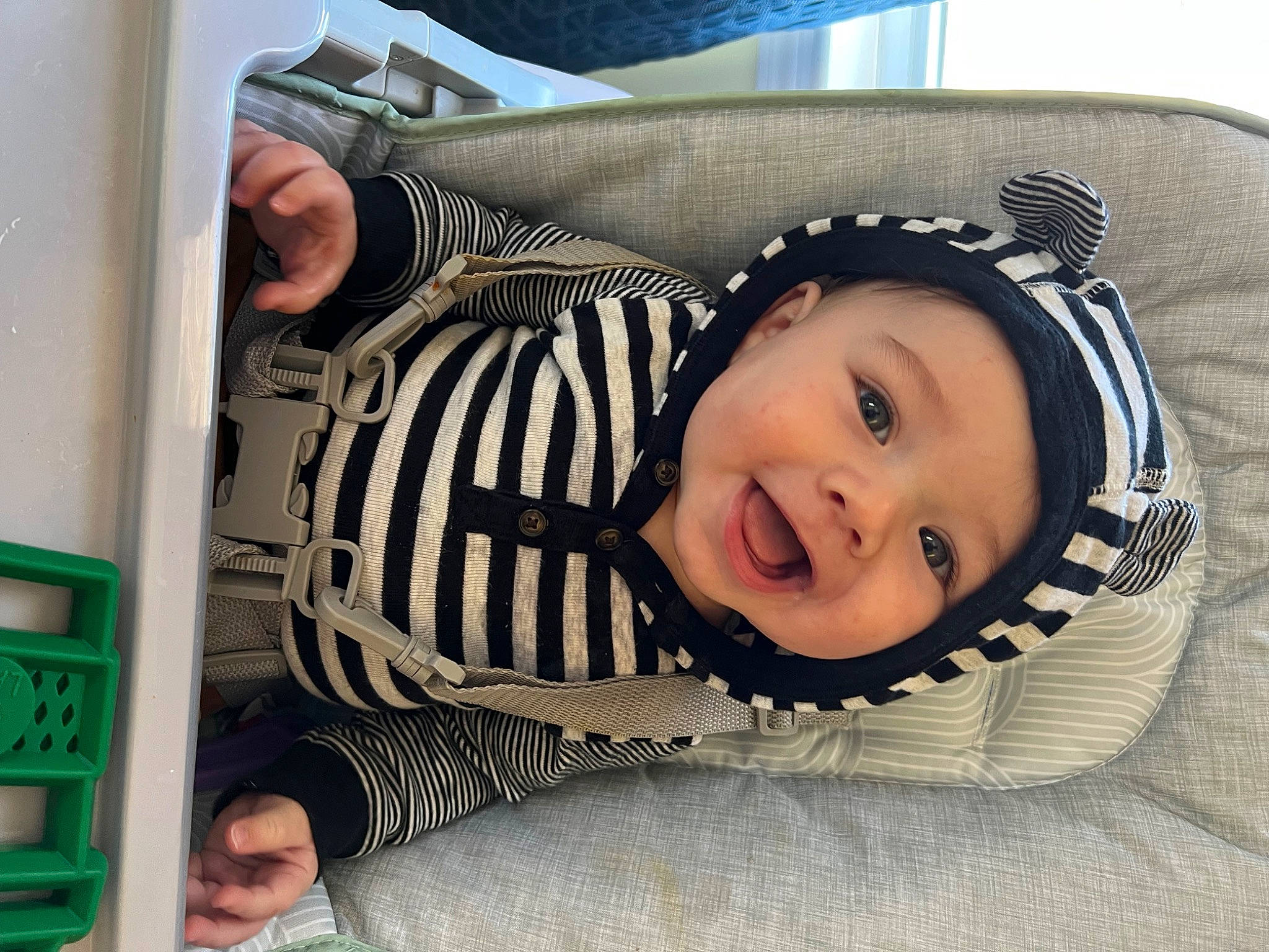 Malcolm joined the competition — help win amazing prizes! baby, baby_laughing, baby_products, baby_safety, baby_sleeping, baby_toddler_clothing, cheek, child, collar, comfort, flash_photography, happy, headwear, joy, linens, pattern, person, portrait_photography, sitting, sleeve
