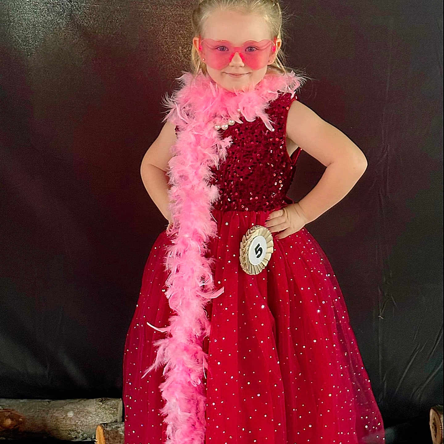 Hailyn joined the competition — help win amazing prizes! accessories, child, clothing, dress, eveningdress, face, fashion, featherboa, female, formalwear, girl, gown, hair, head, lady, machine, performer, person, sleeve, wheel
