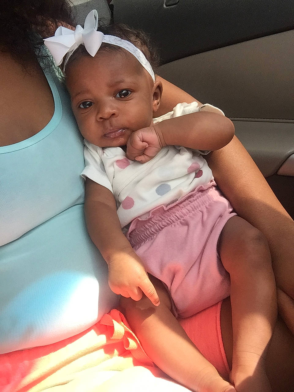 Janiyah is registered to the contest to win money with this photo: arm, baby, birth, cheek, child, finger, hand, leg, mouth, person, skin, thigh, toddler