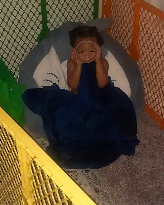 Atreus joined the competition — help win amazing prizes! baby_products, baseball_cap, cap, comfort, fence, flooring, fun, hat, leisure, linens, mammal, mesh, pattern, person, play, recreation, sitting, sleeve, sun_hat, toddler