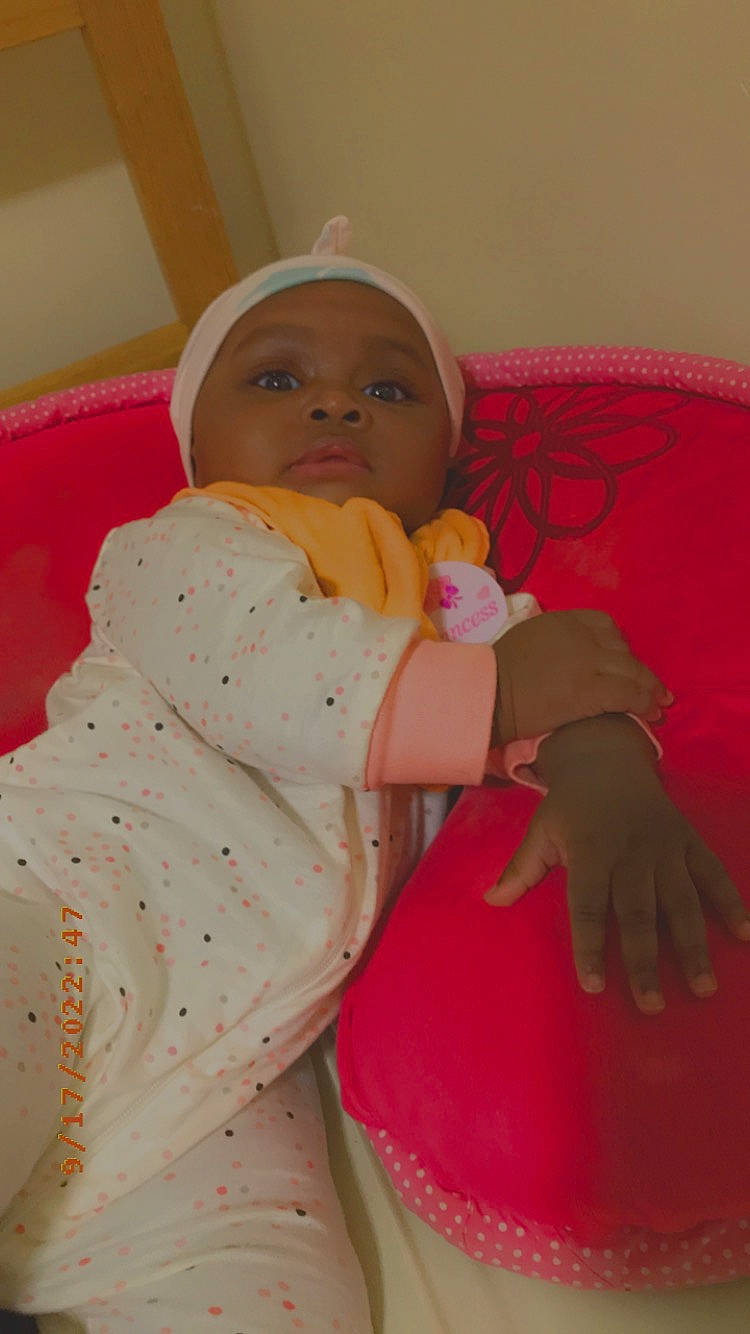 Adora is registered to the contest to win money with this photo: baby, cheek, child, person, pink, product, skin, toddler