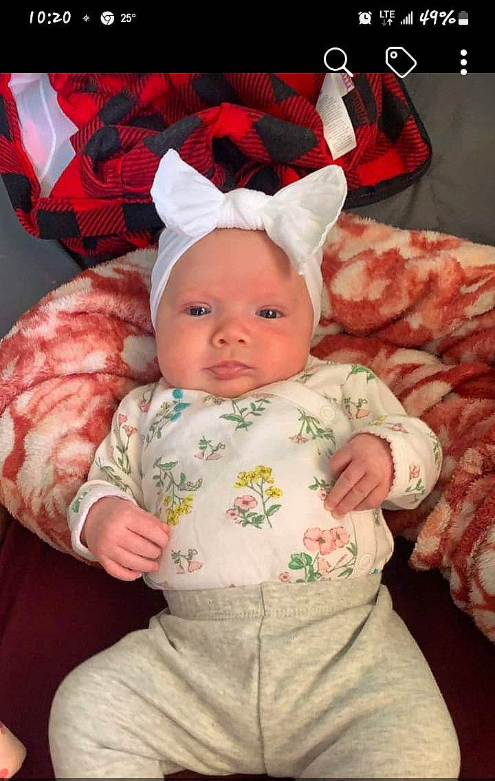 Alaina joined the competition — help win amazing prizes! baby, baby_products, baby_sleeping, baby_toddler_clothing, cheek, child, comfort, event, eye, fictional_character, happy, headwear, linens, pattern, peach, person, pink, red, room, sleeve