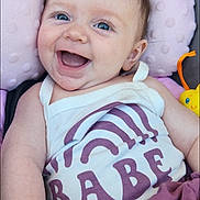 Kendall is registered to the contest to win money with this photo: baby, babylaughing, bodypart, bonnet, clothing, cushion, face, finger, hand, happy, hat, head, homedecor, laughing, newborn, person, photography, portrait, smile, t_shirt