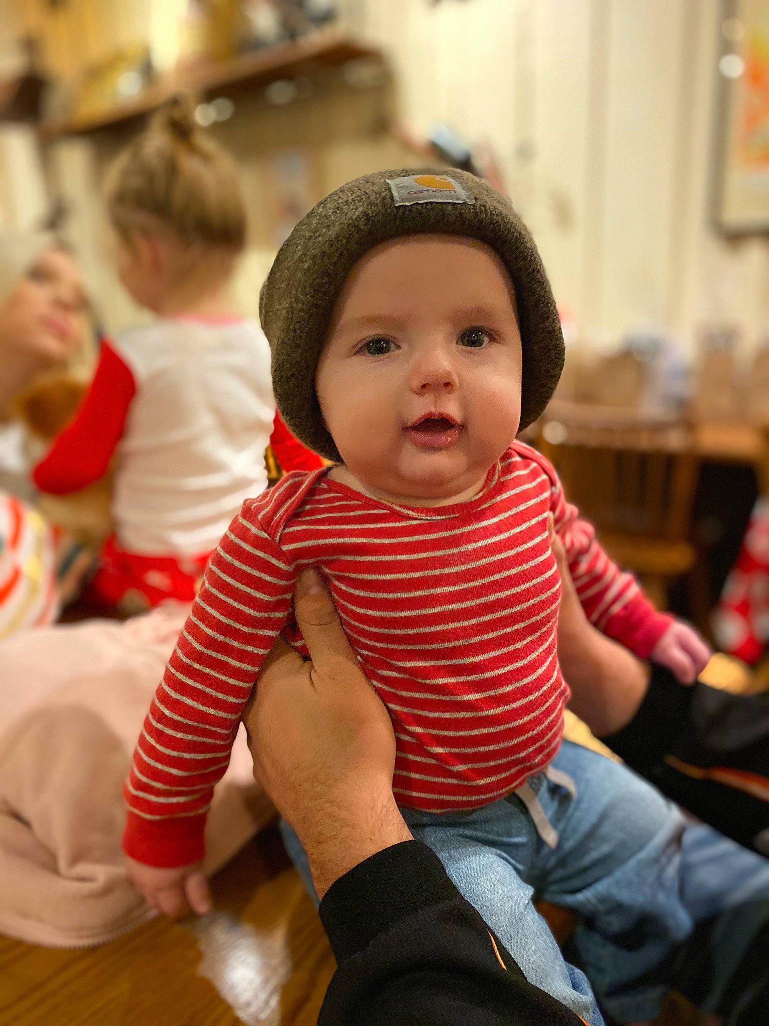 Boone joined the competition — help win amazing prizes! baby, beauty, cheek, child, christmas, daughter, person, skin, toddler