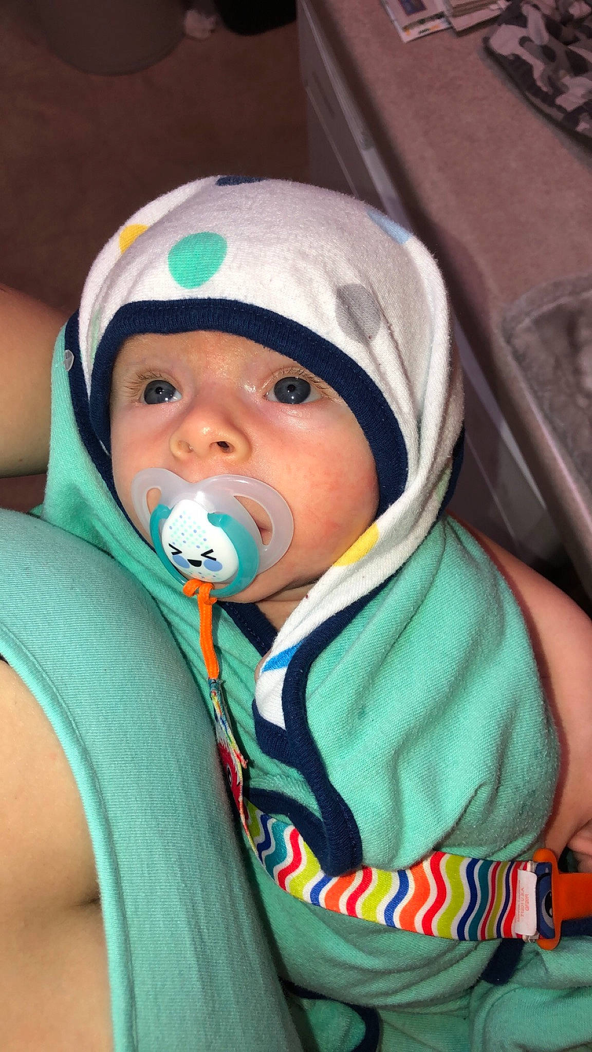 Deklan is registered to the contest to win money with this photo: baby, child, headwear, person, toddler